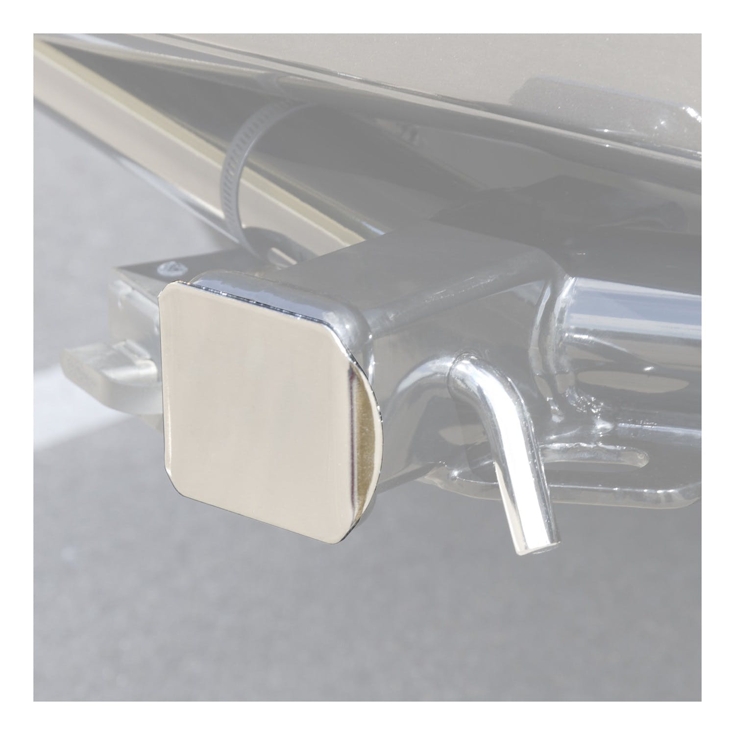 CURT 22171 2 Chrome Plastic Hitch Tube Cover (Packaged)