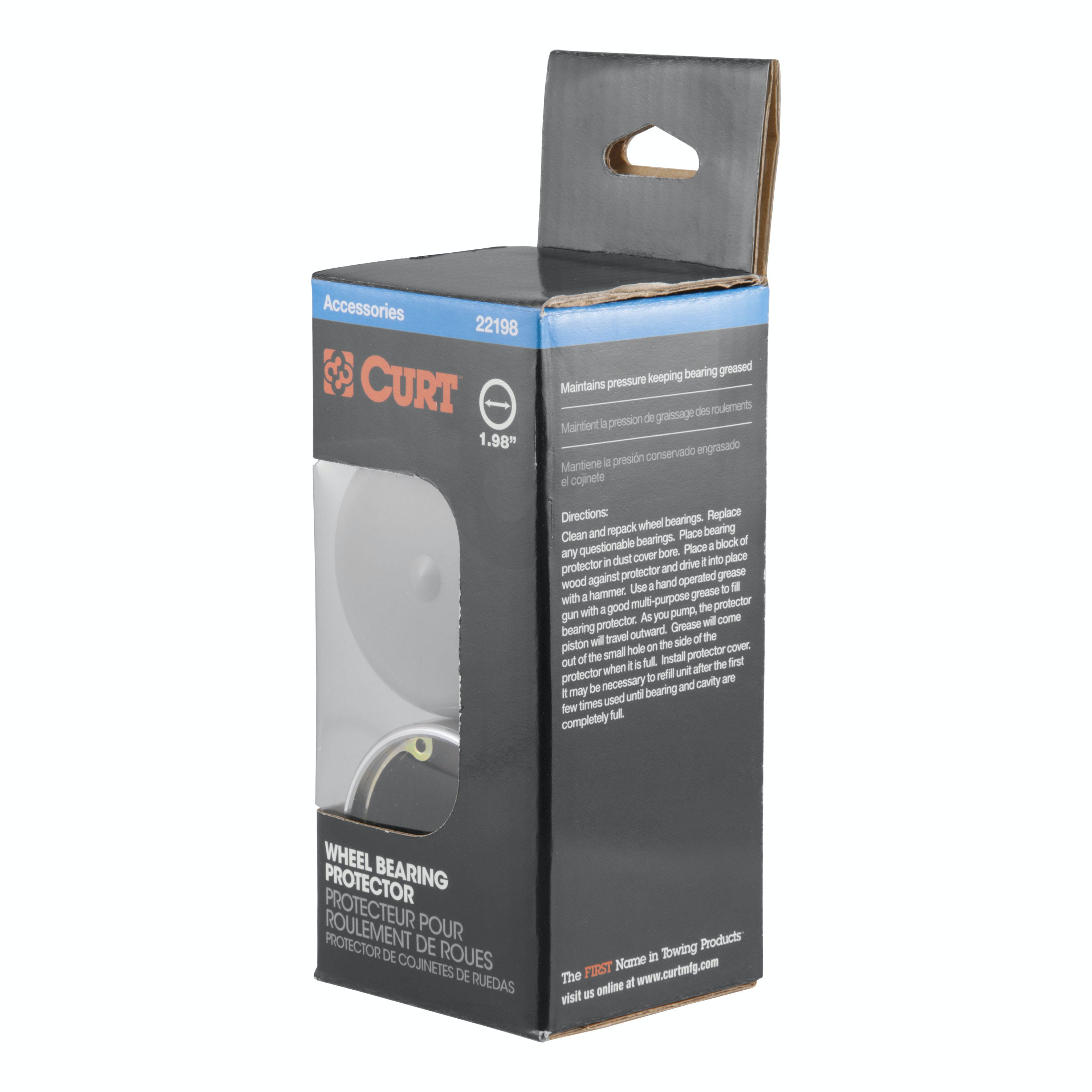 CURT 22198 1.98 Bearing Protectors and Covers (2-Pack)