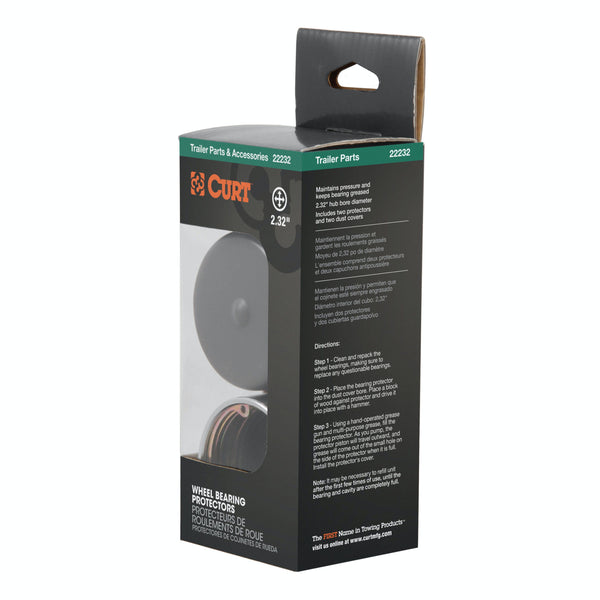 CURT 22232 2.32 Bearing Protectors and Covers (2-Pack)