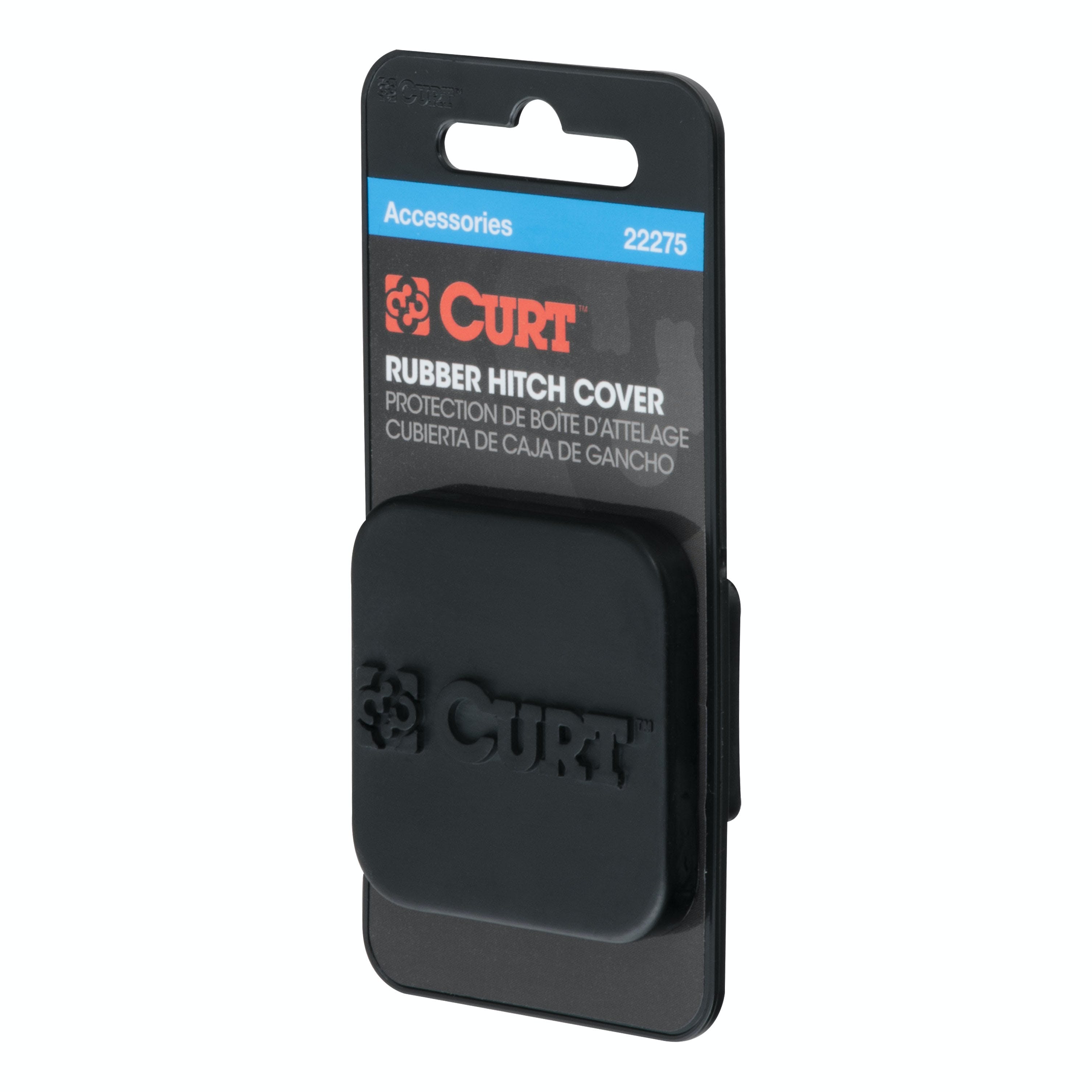 CURT 22275 1-1/4 Rubber Hitch Tube Cover (Packaged)