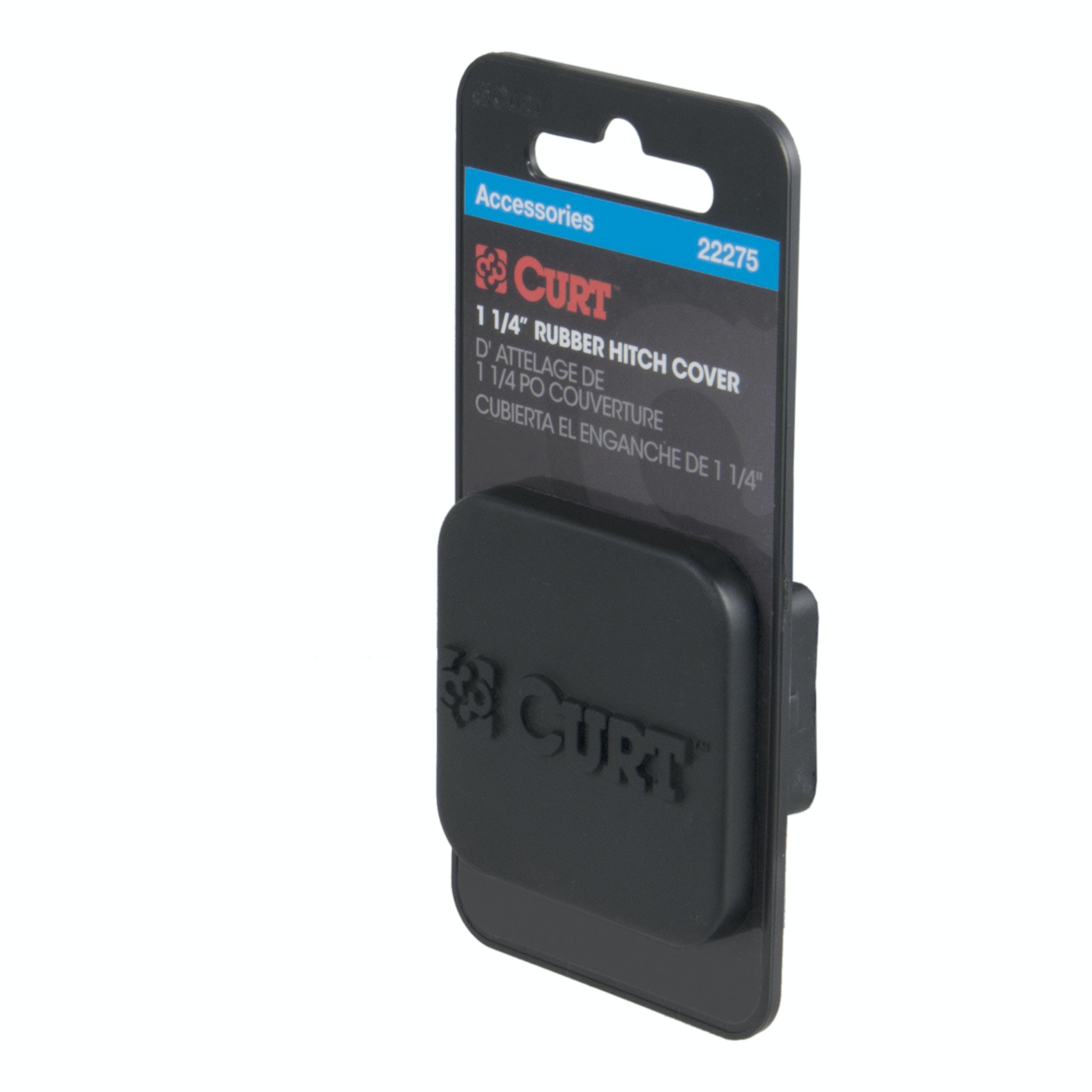 CURT 22275 1-1/4 Rubber Hitch Tube Cover (Packaged)