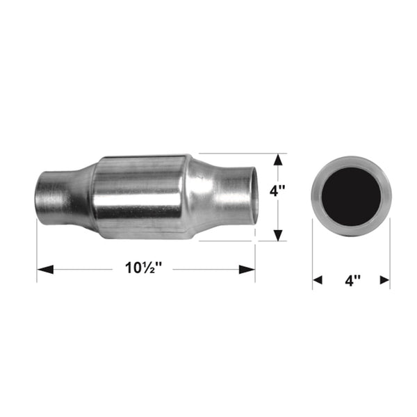 Flowmaster Catalytic Converters 2230124 Catalytic Converter-Universal-223 Series-2.25 in. Inlet/Outlet-49 State