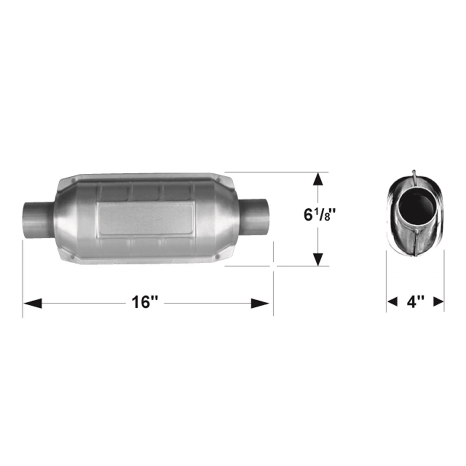 Flowmaster Catalytic Converters 2250220 Catalytic Converter-Universal-225 Series-2.00 in. Inlet/Outlet-49 State