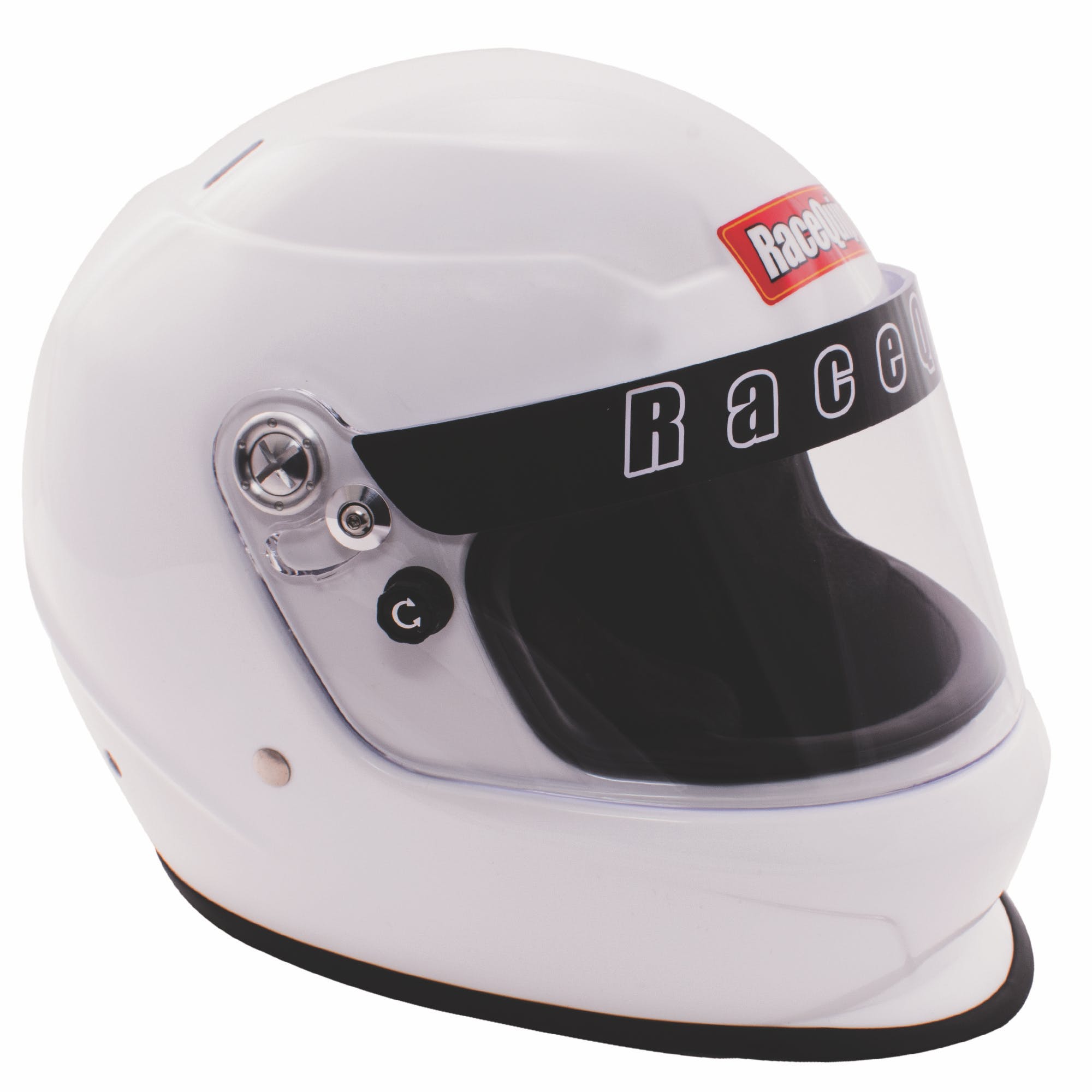RaceQuip 2261196 Pro Youth Jr Kids Full-Face Model SFI 24.1 Auto Racing Helmet: Gloss White;