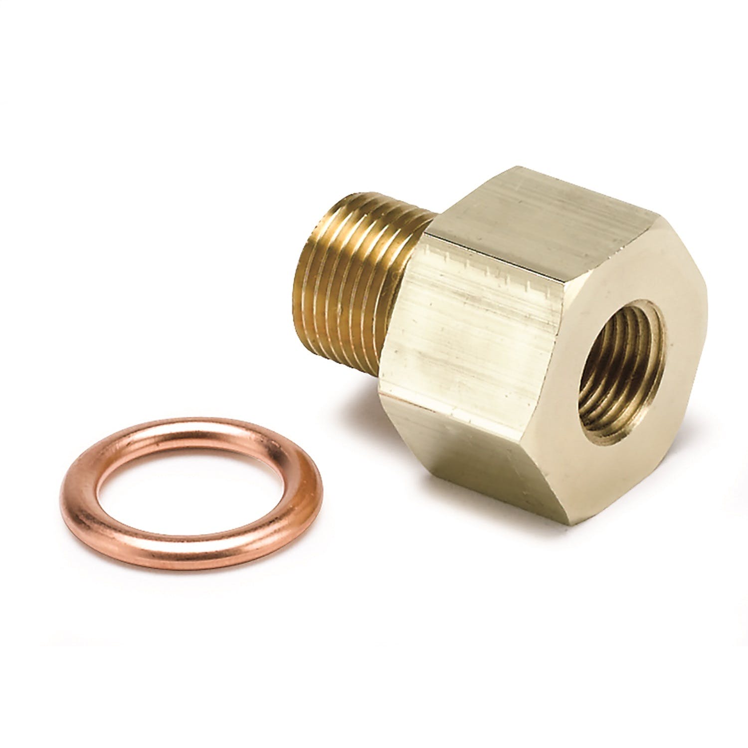 AutoMeter Products 2266 FITTING; ADAPTER; METRIC; M12X1 MALE TO 1/8in. NPTF FEMALE; BRASS