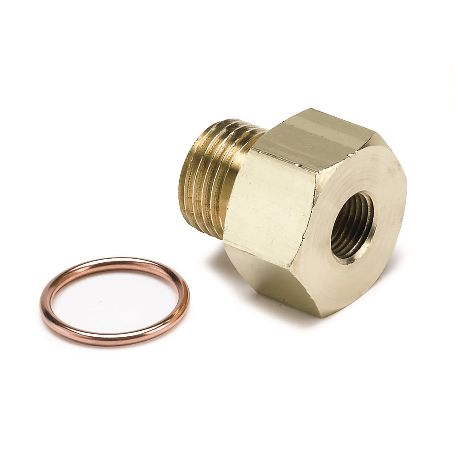 AutoMeter Products 2268 FITTING; ADAPTER; METRIC; M16X1.5 MALE TO 1/8in. NPTF FEMALE; BRASS
