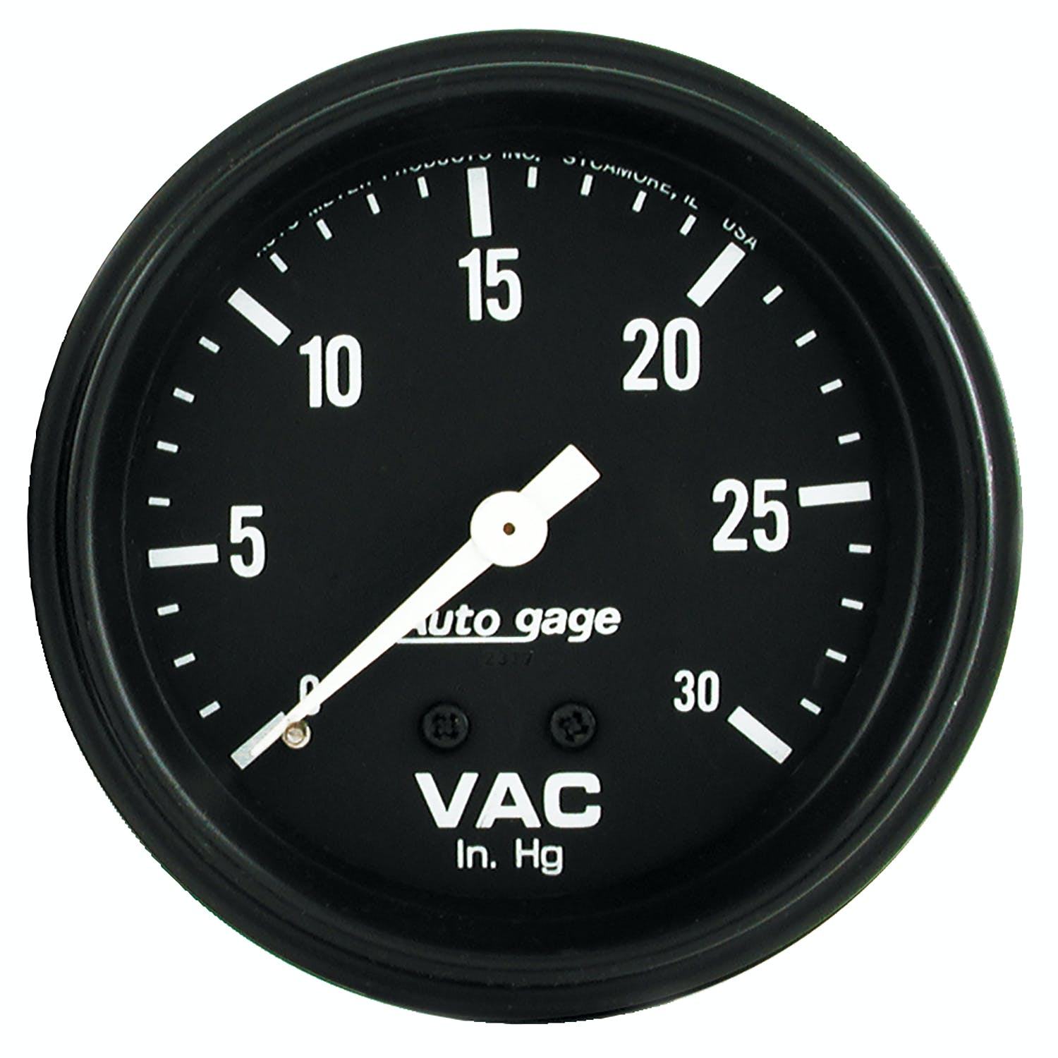 AutoMeter Products 2317 Gauge; Vacuum; 2 5/8in.; 30inHg; Mechanical; Black; AutoGage
