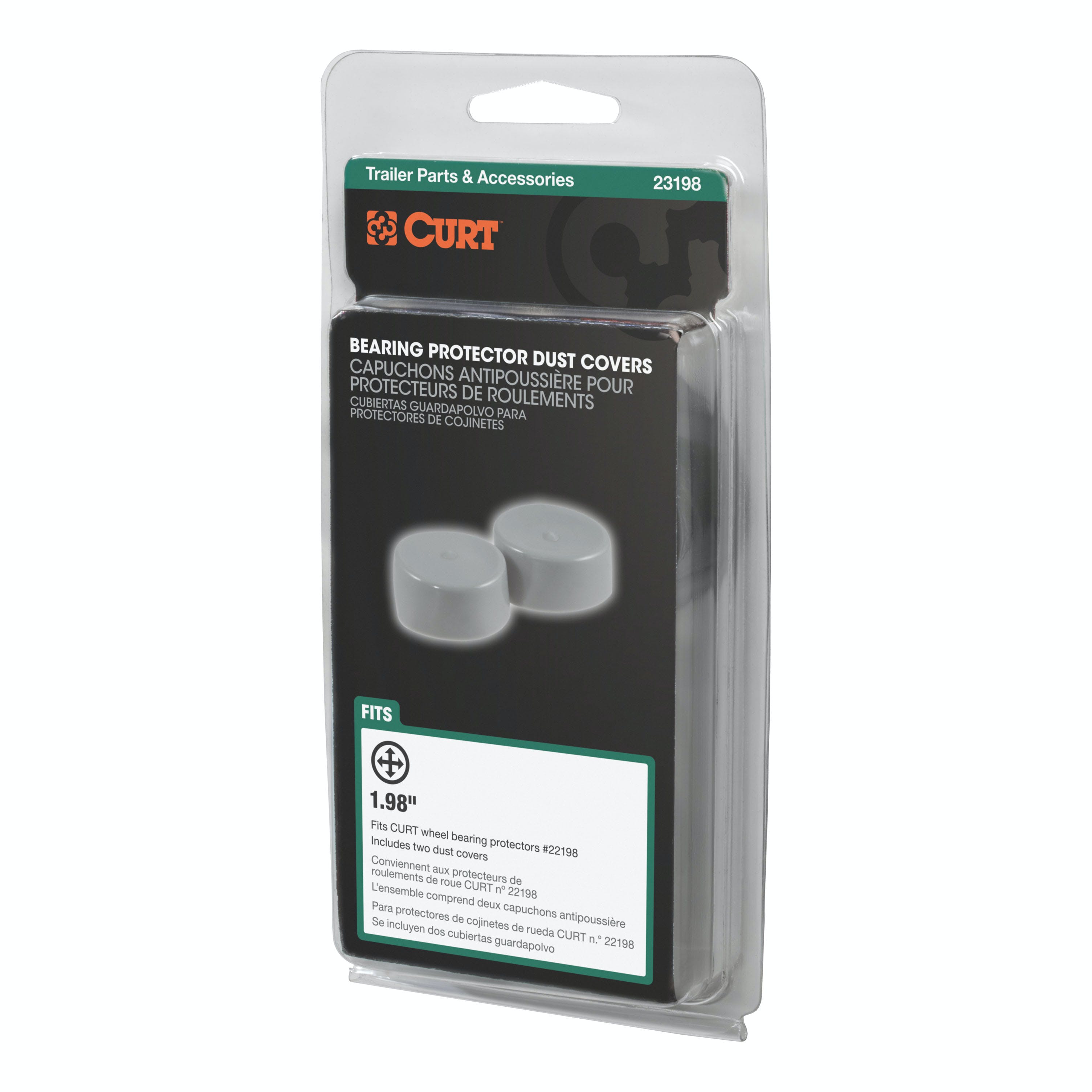 CURT 23198 1.98 Bearing Protector Dust Covers (2-Pack)
