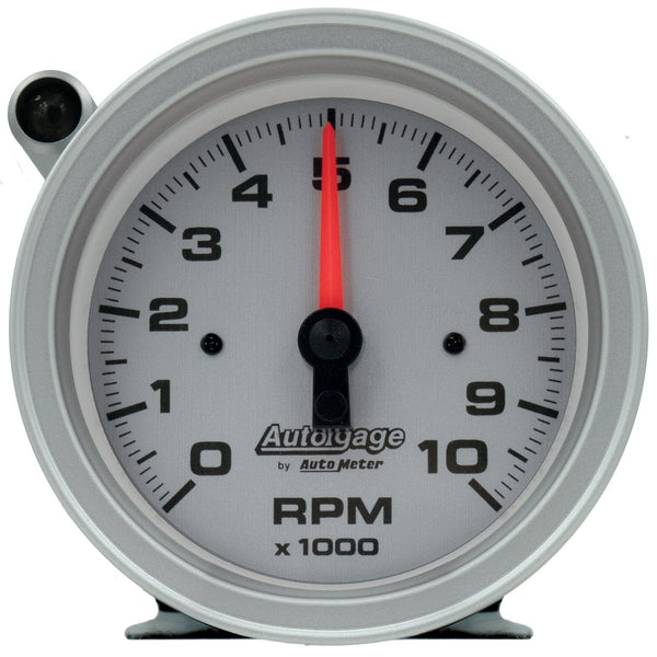 AutoMeter Products 233909 Gauge Tachometer 3 3/4, 10K RPM, Pedestal with Ext Shift Light, Silver Dial