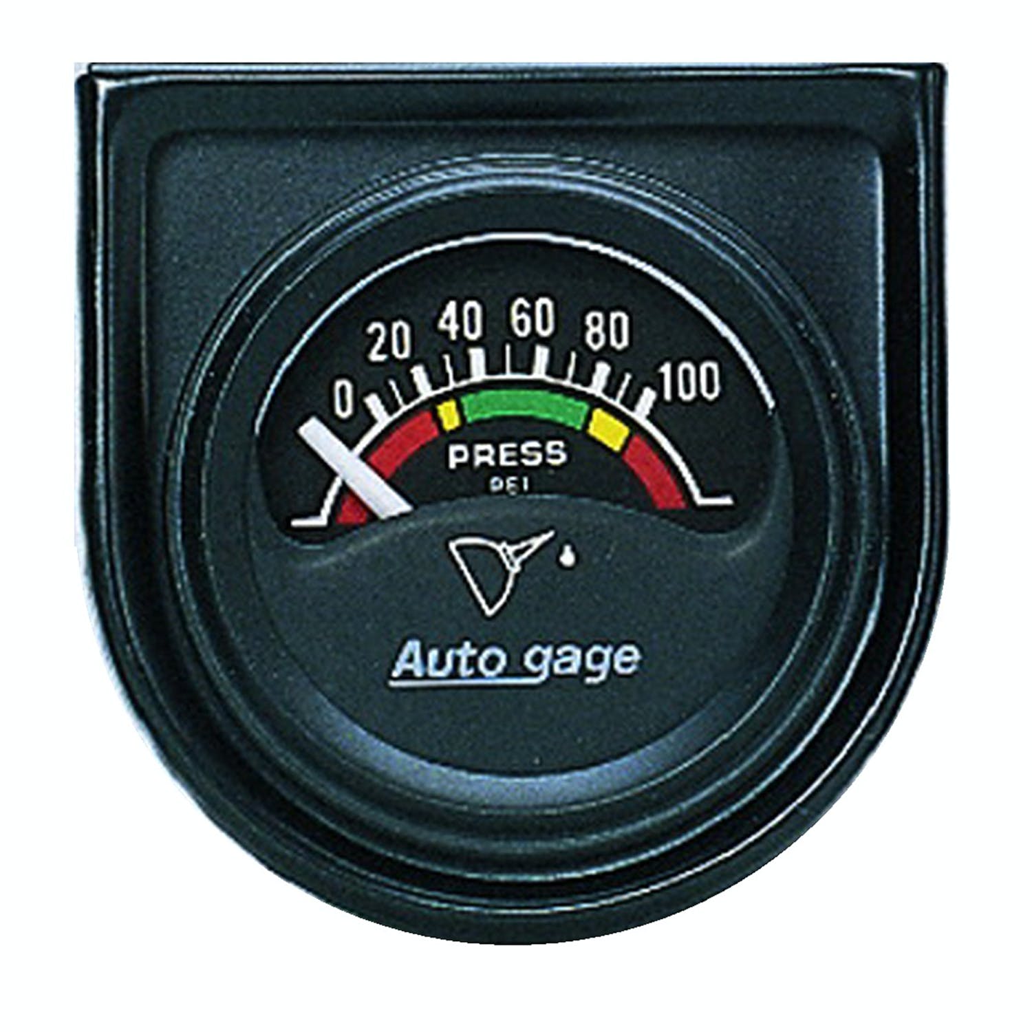 AutoMeter Products 2354 GAUGE CONSOLE; OIL PRESS; 1.5in.; 100PSI; ELEC; BLK DIAL; BLK BEZEL; AUTOGAGE