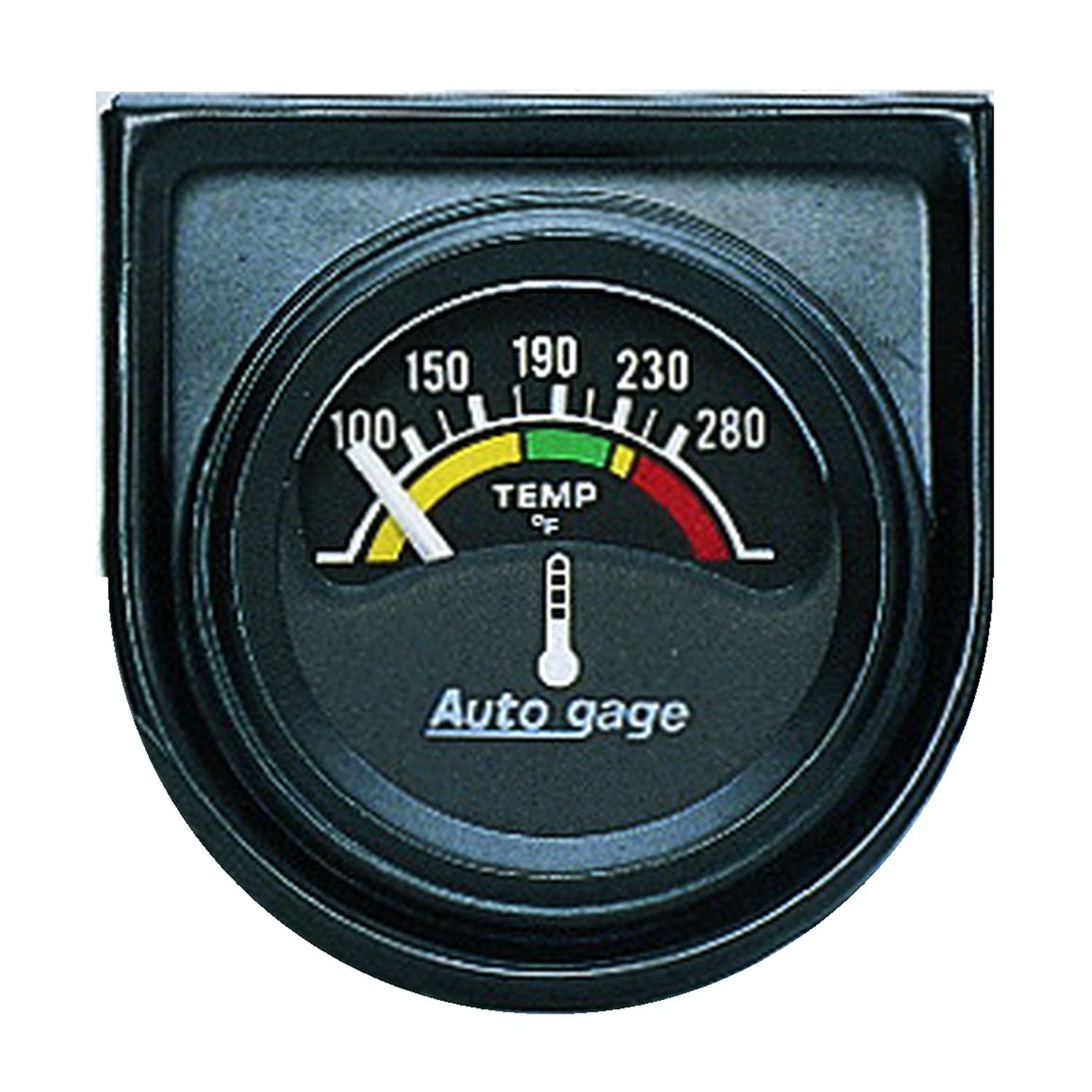 AutoMeter Products 2355 Gauge Console; Water Temp; 1.5in.; 280° F; Elec; Blk Dial; Blk Bezel; AutoGage