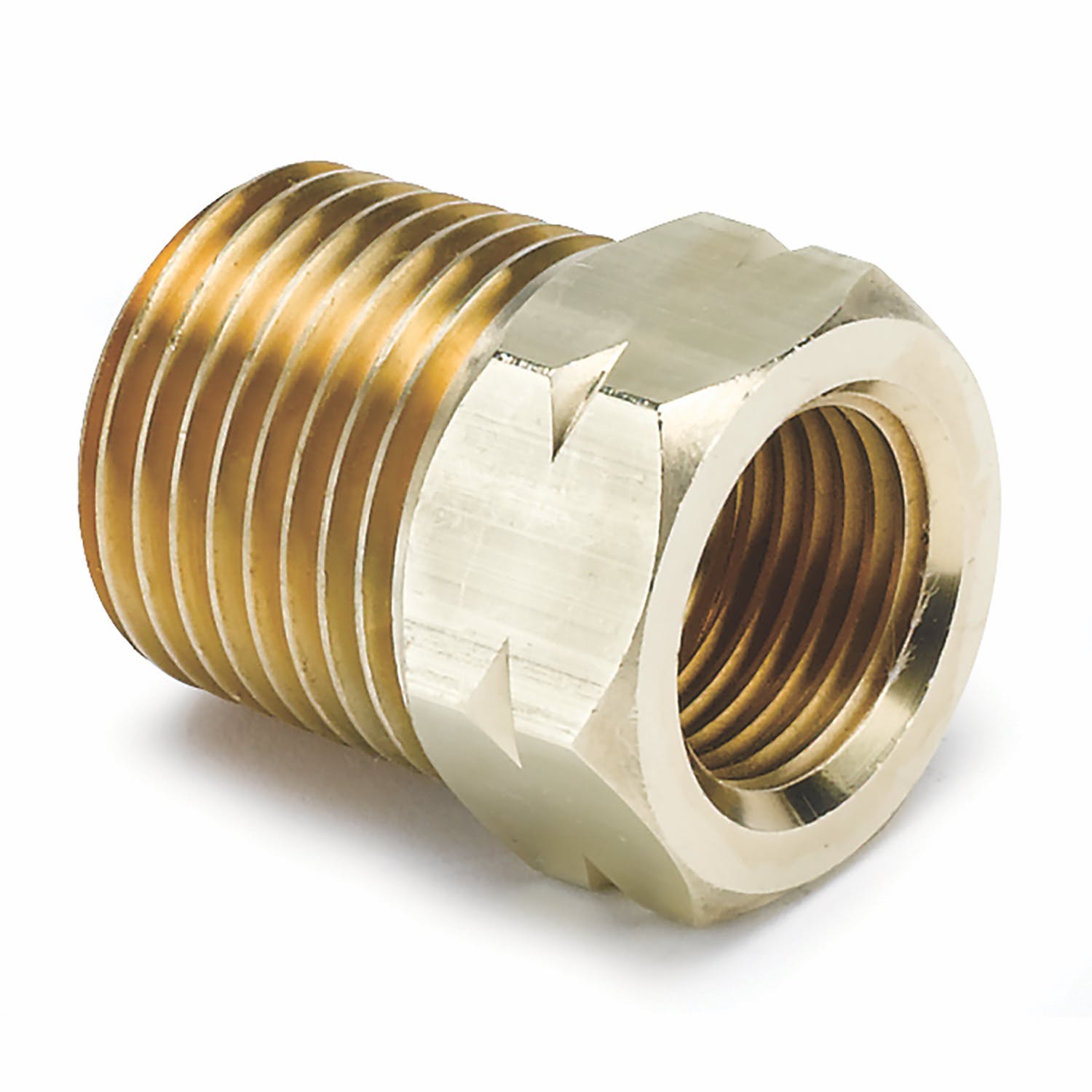 AutoMeter Products 2372 Fitting; Adapter; 1/2in. NPT Male; Brass; for Auto Gage Mech. Temp.