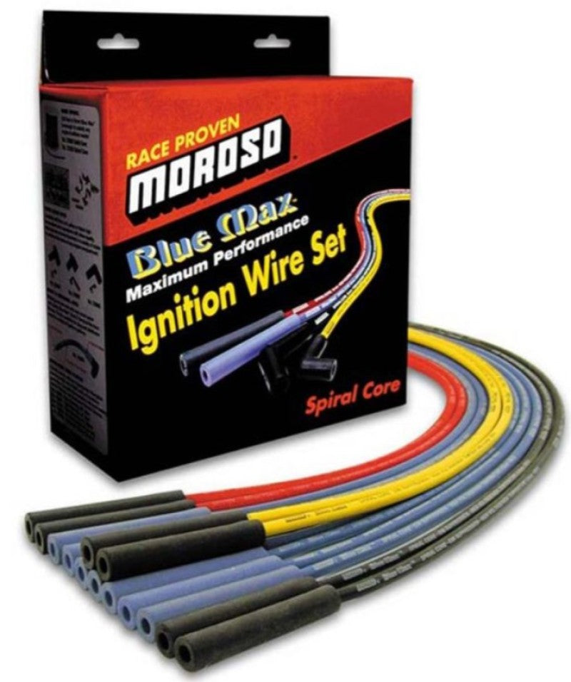Moroso 72656 Blue Max Spiral Core Custom Wire Set (Blue/Unsleeved/90°/Non-HEI)