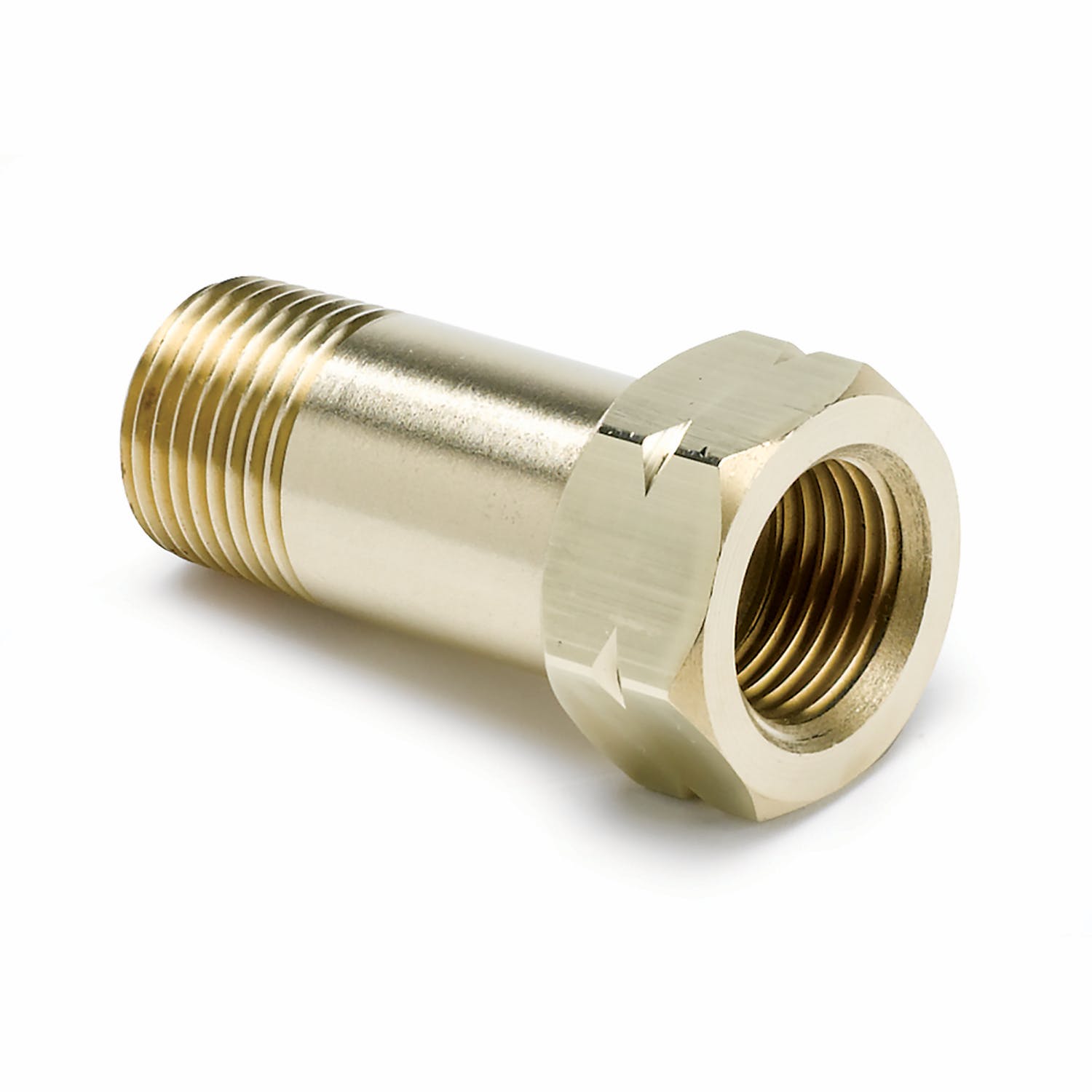 AutoMeter Products 2373 Fitting; Adapter; 3/8in. NPT Male; Extension; Brass; for Auto Gage Mech. Temp.