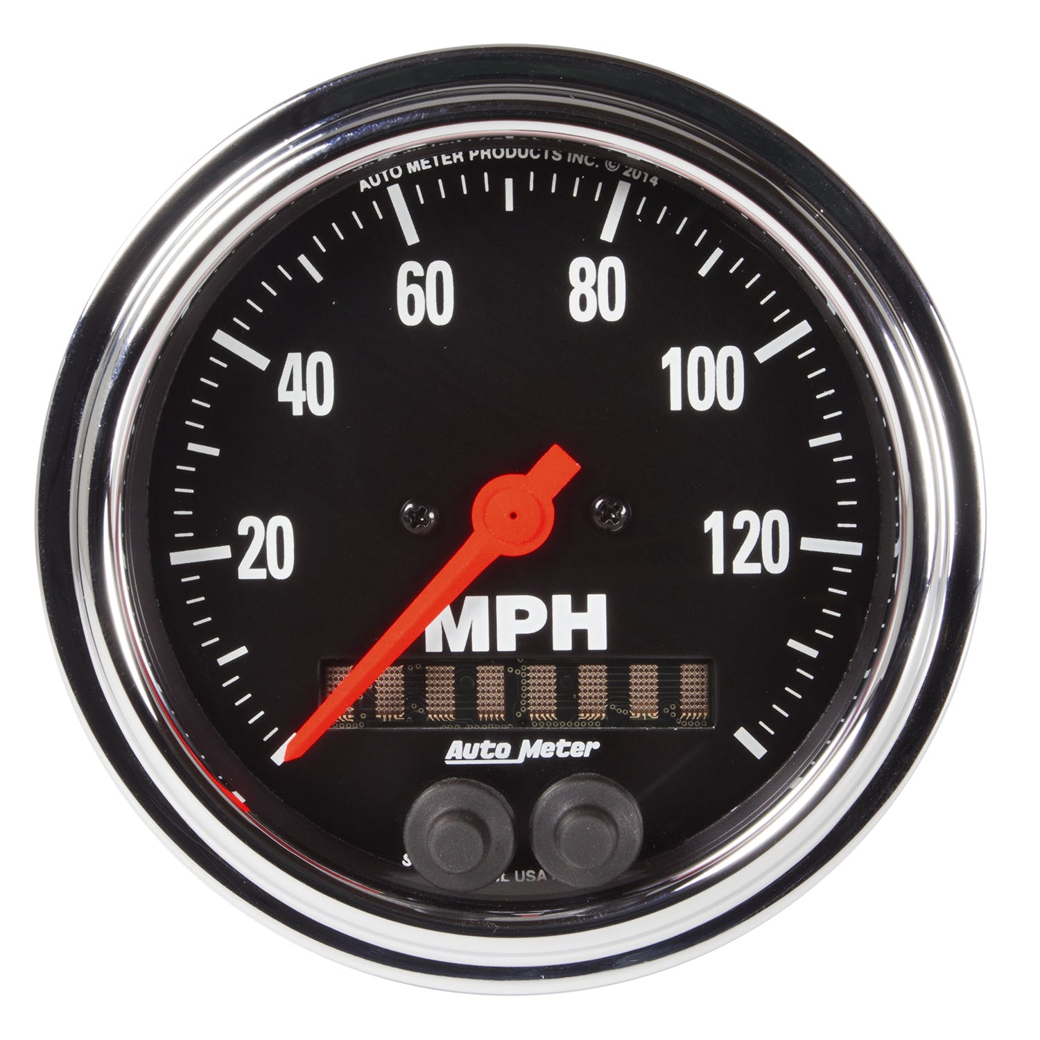 AutoMeter Products 2480 Speedometer Gauge, 3 3/8in, 140mph, GPS, Traditional Chrome