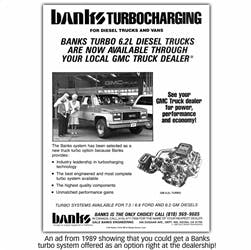 Banks Power 25326 Sidewinder Turbo System-1982-87 6.2L Trk/Sub; L/D; 4Wd