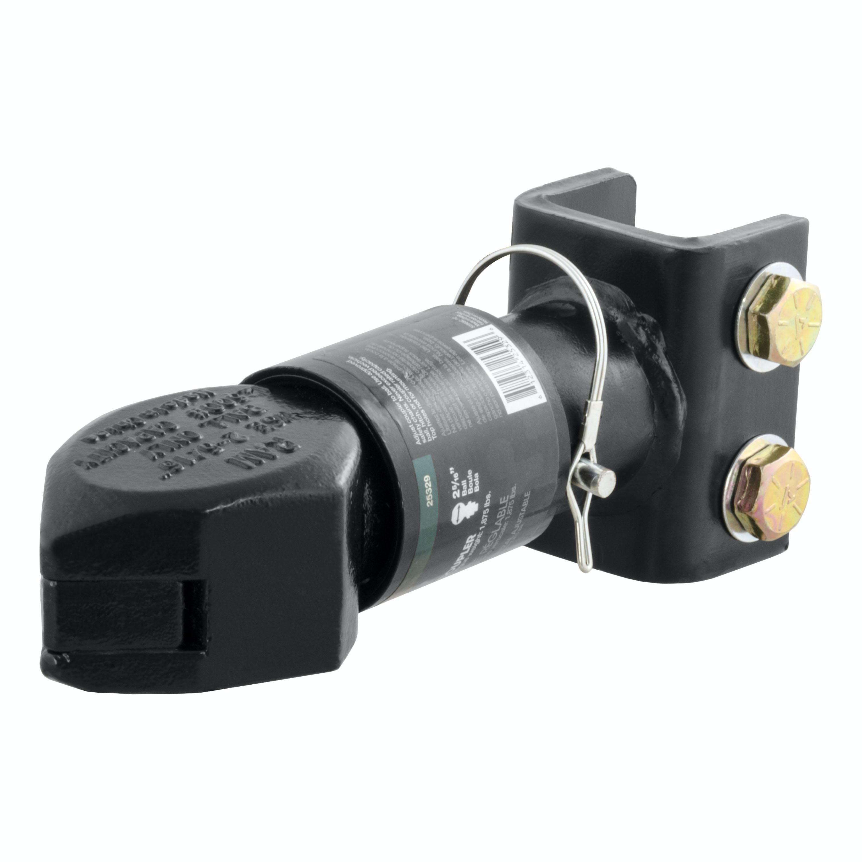 CURT 25329 2-5/16 Channel-Mount Coupler with Sleeve-Lock (12,500 lbs, Black)