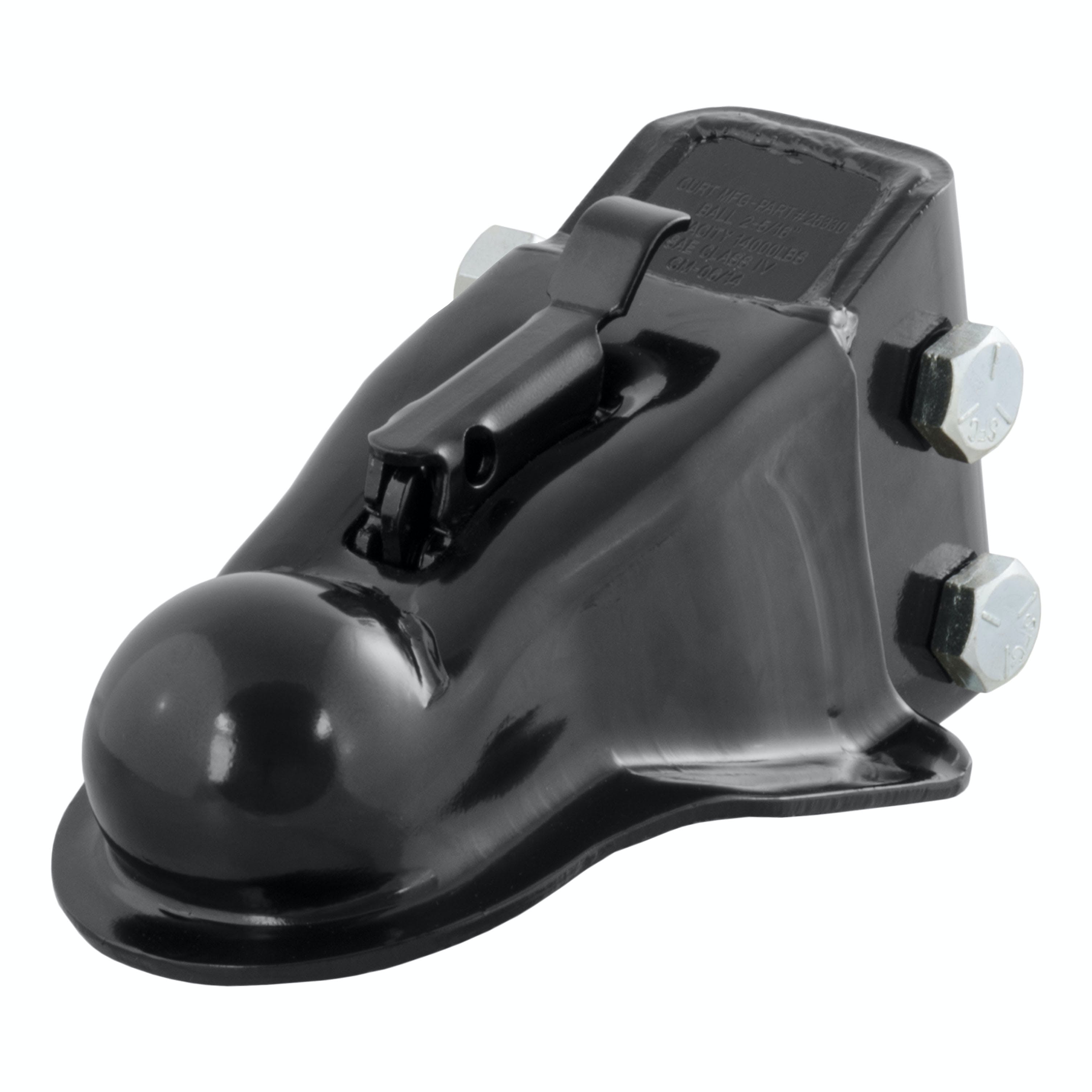 CURT 25330 2-5/16 Channel-Mount Coupler with Easy-Lock (14,000 lbs, Black)