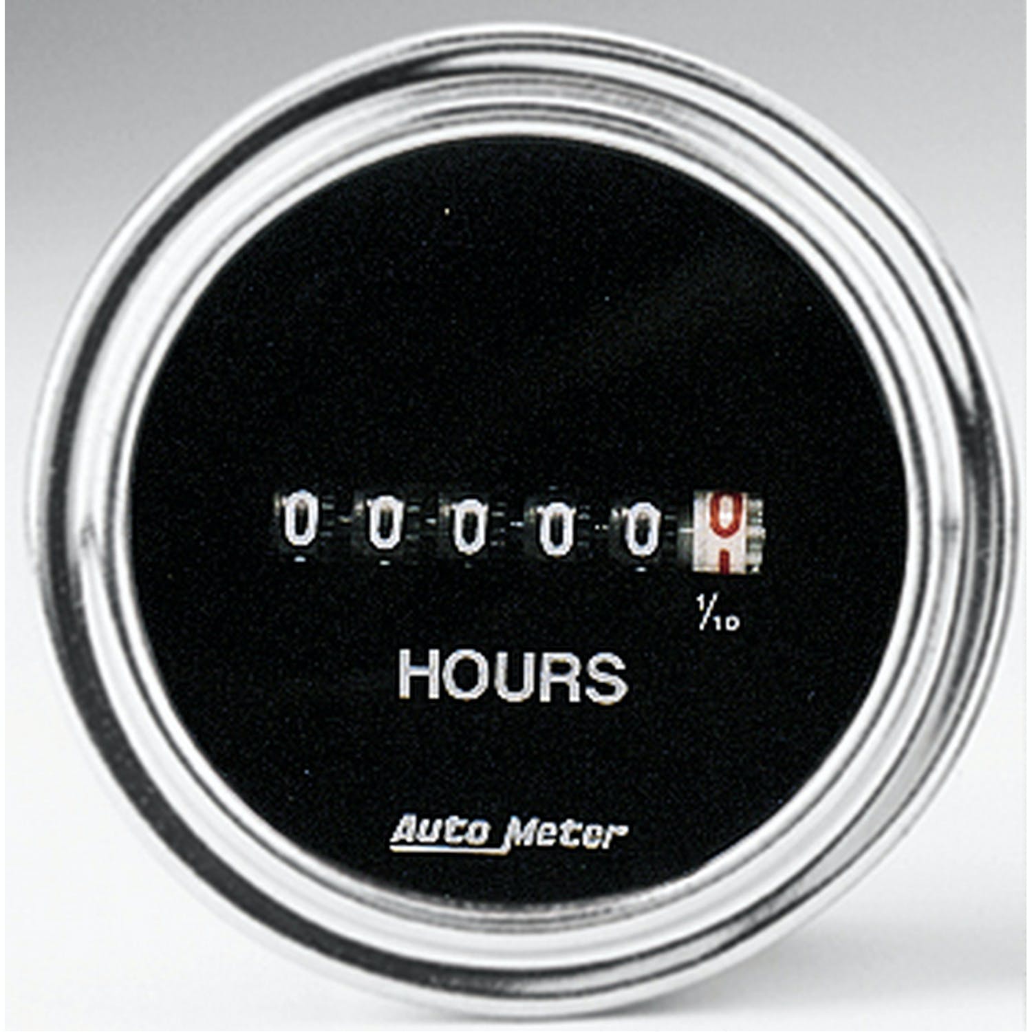 AutoMeter Products 2587 Gauge; Hourmeter; 2 1/16in.; 100k Hours; Electric (8V-32v); Traditional Chrome