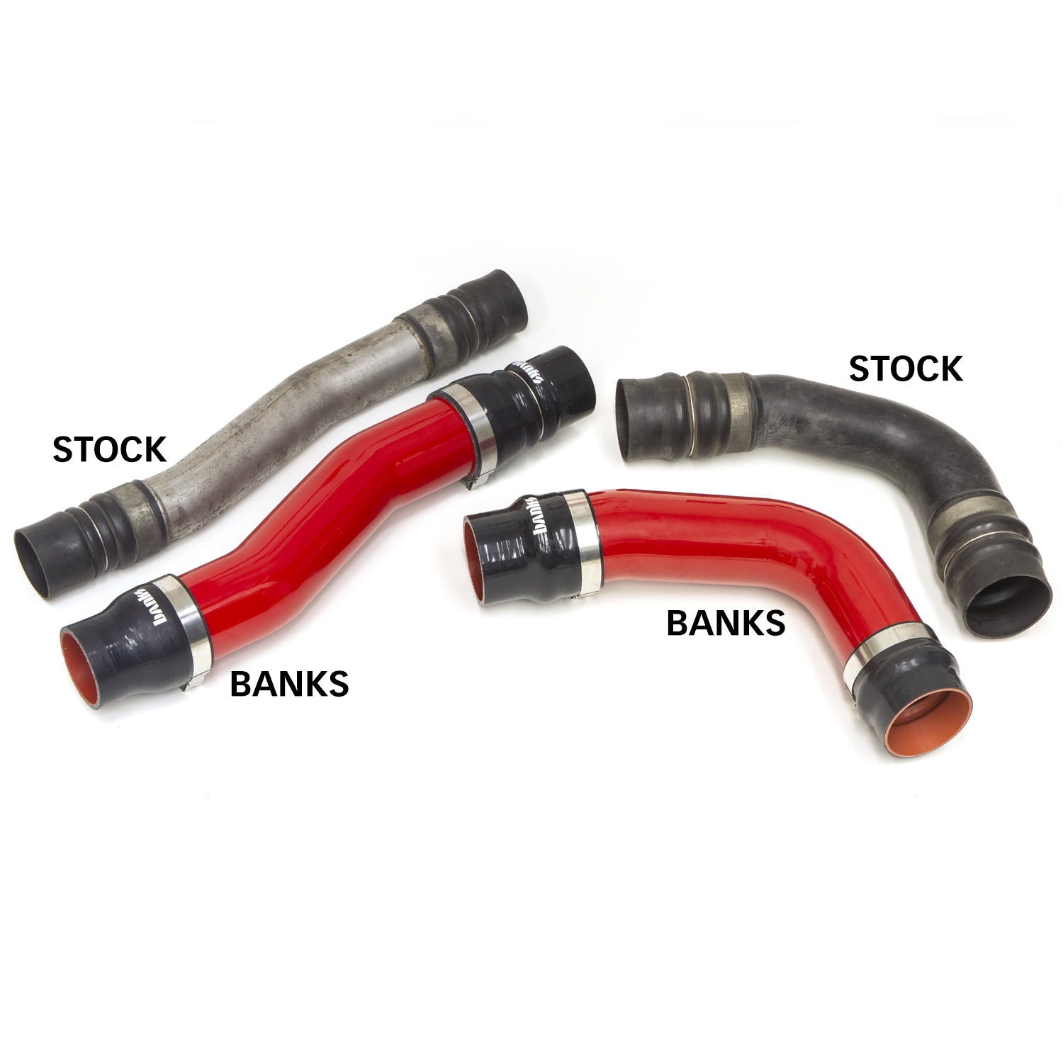 Banks Power 25998 Boost Tube System; Red; 2010-12 Ram 6.7L OEM Replacement boost tubes