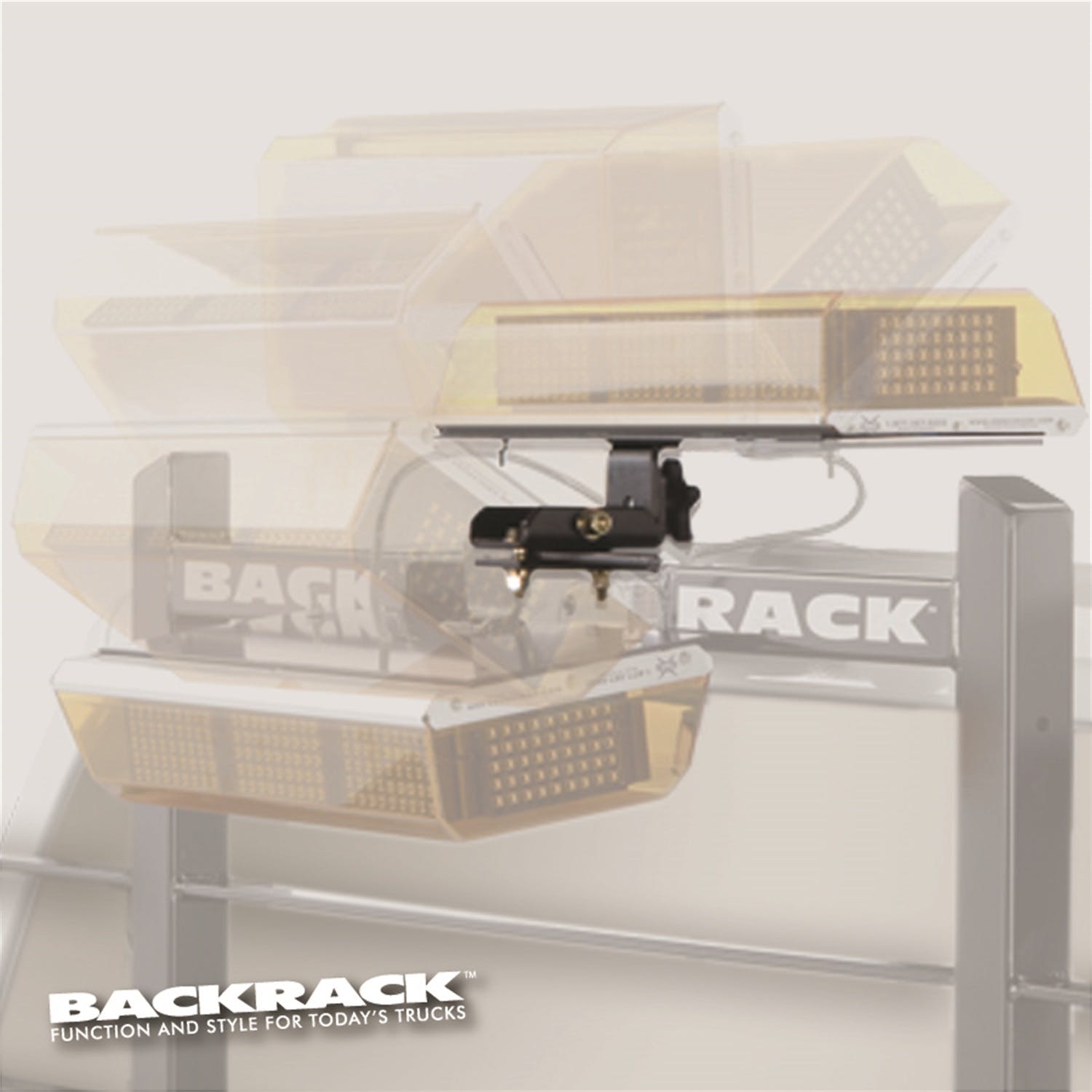 BACKRACK 91002RECF Light Bracket 16 x 7 Base, Center Mount Folding