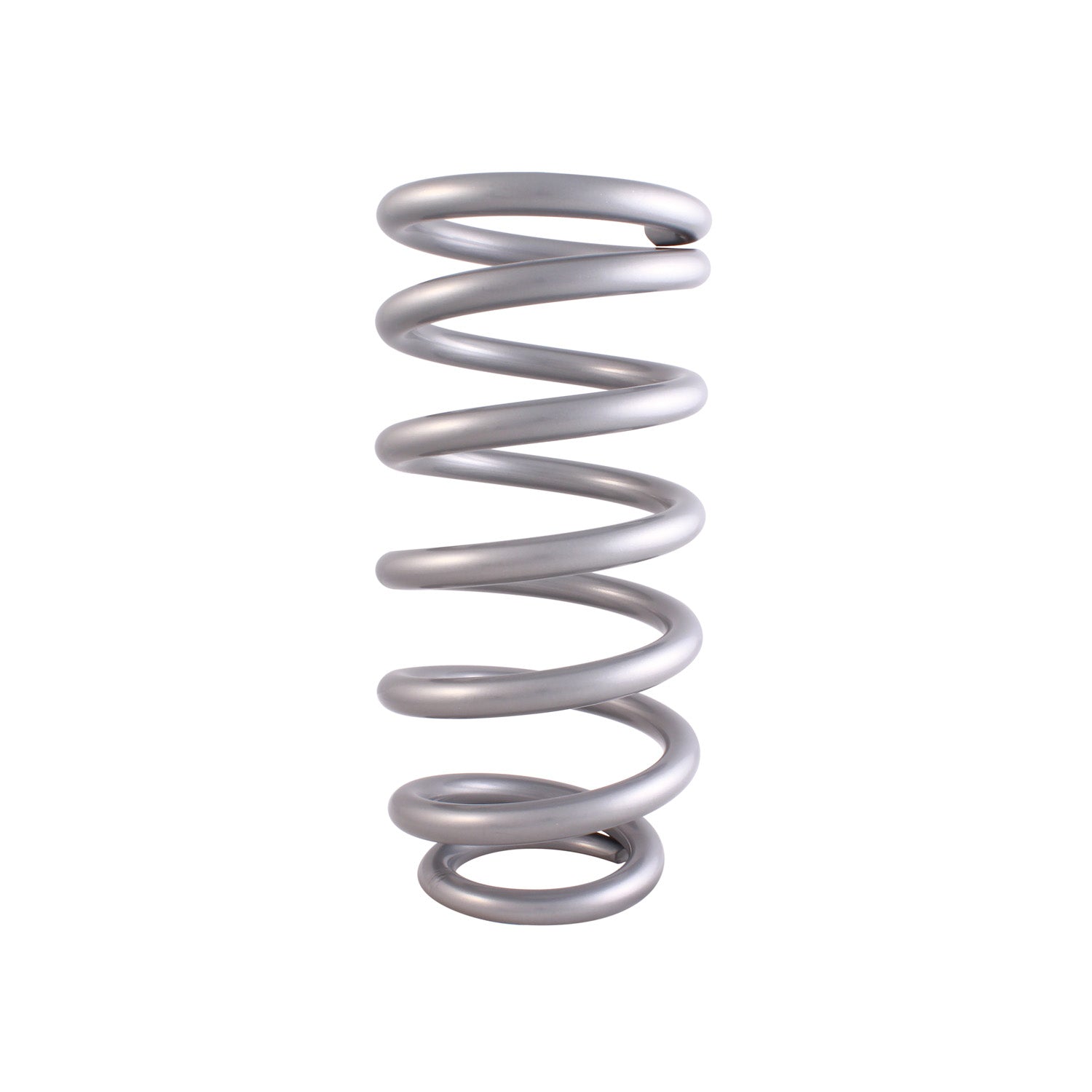 QA1 10HTSF650 Spring, Cr-Si Ht High Travel 3.570 inch 10 inch X 650 Lbs/In. Tapered Silver Pc
