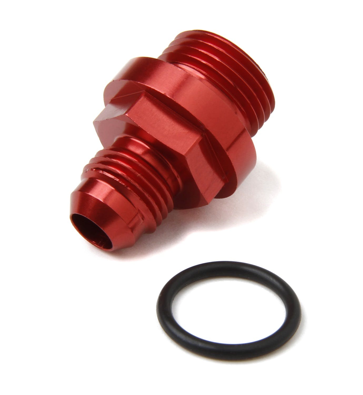 Holley 26-142-2 FUEL INLET FITTING (SHORT -6 STYLE) RED