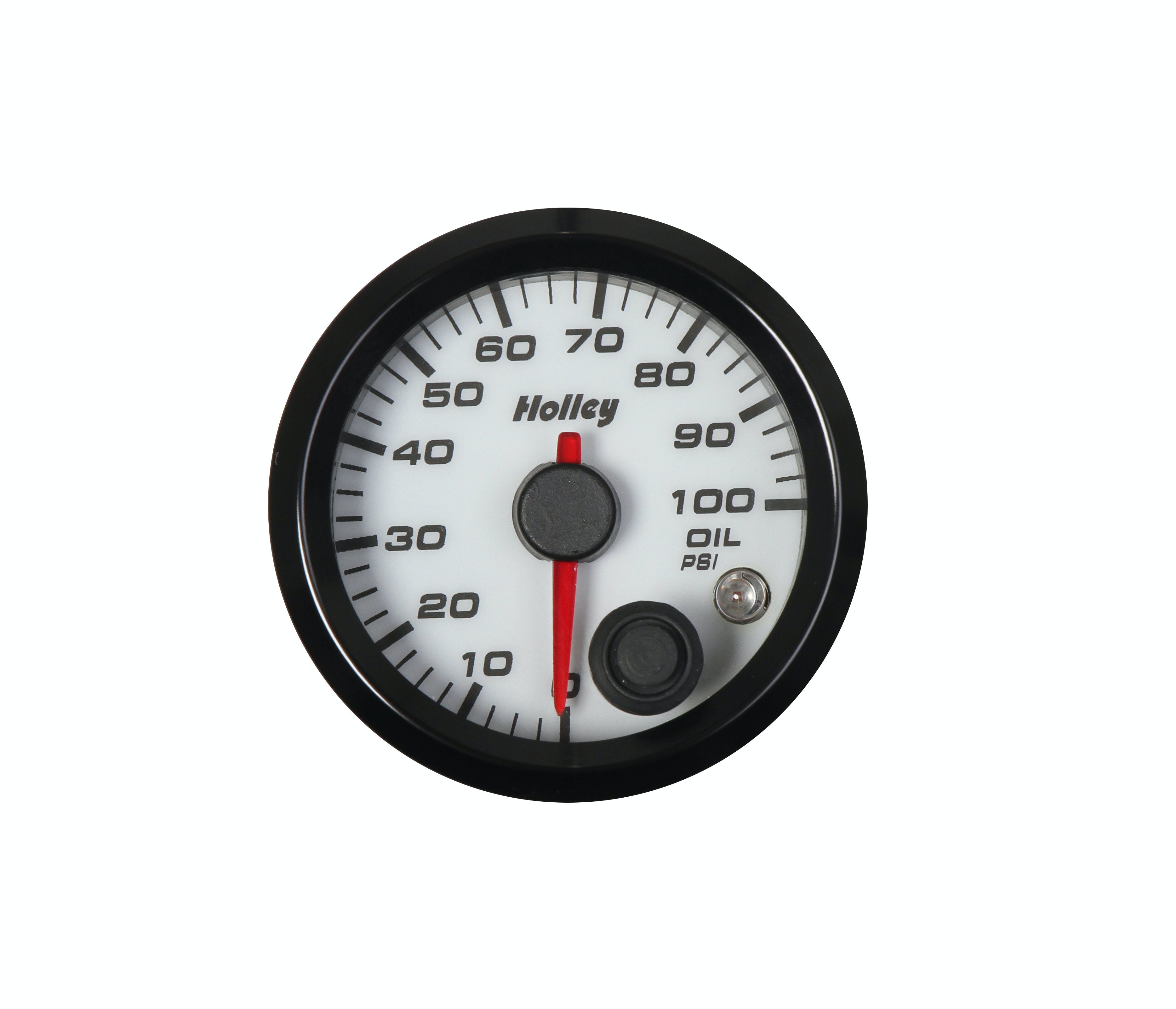 Holley 26-601W 2-1/16 HOLLEY OIL PRES GAUGE-WHT