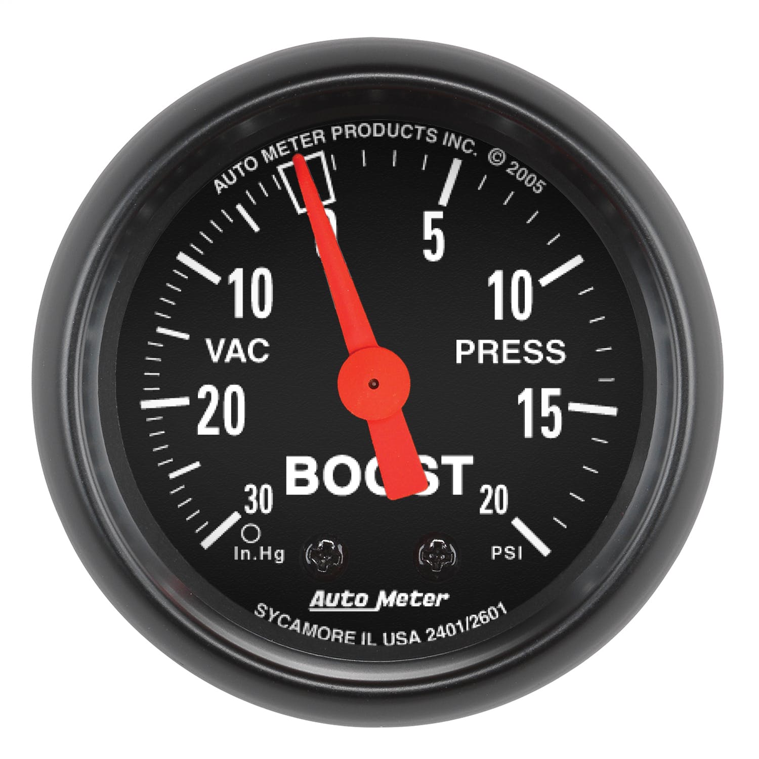 AutoMeter Products 2601 Boost/Vac 30 In. Hg-Vac/ 20 PSI