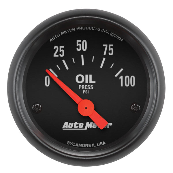 AutoMeter Products 2634 GAUGE; OIL PRESSURE; 2 1/16in.; 100PSI; ELECTRIC; Z-SERIES