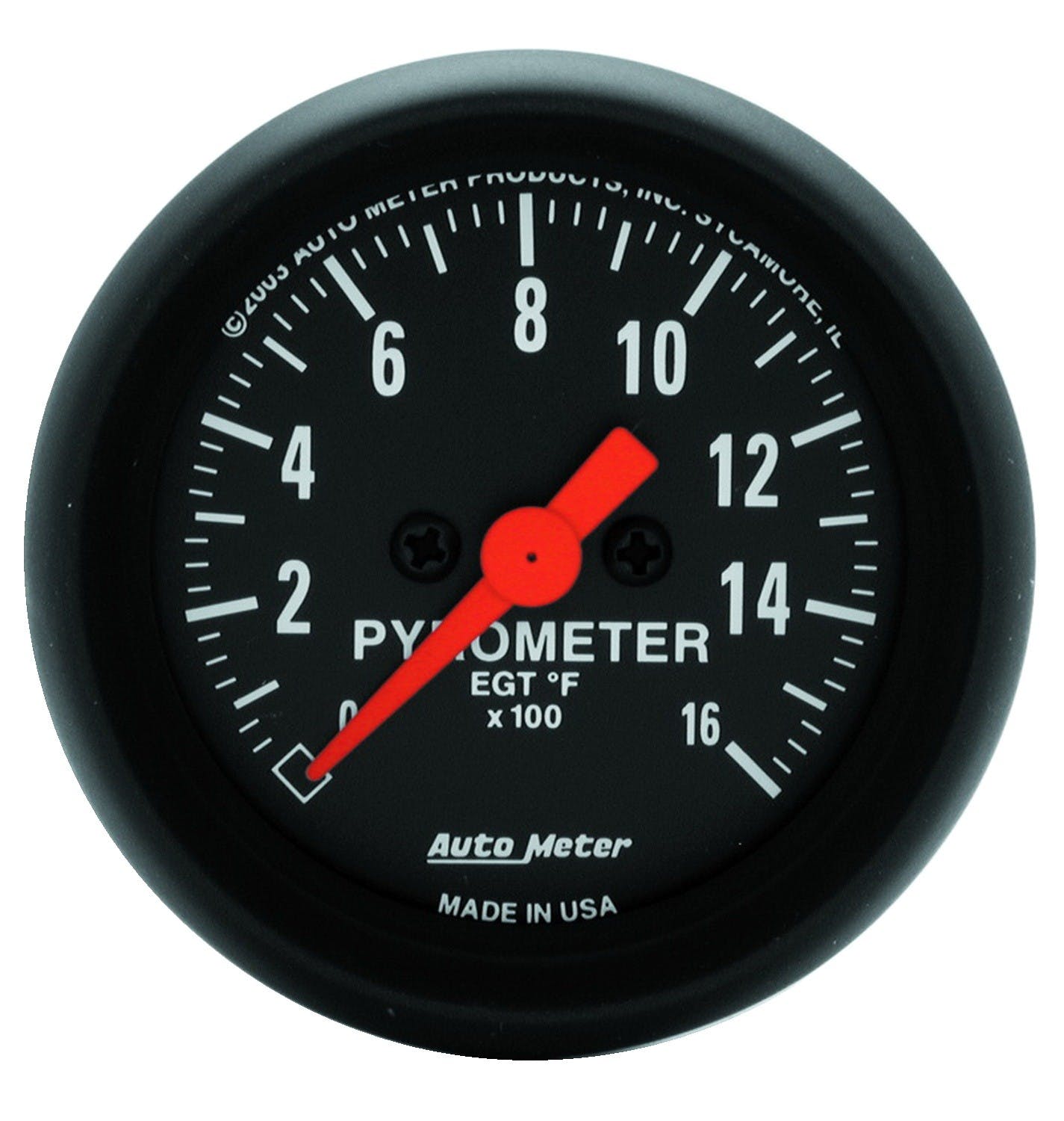 AutoMeter Products 2654 Gauge; Pyrometer (EGT); 2 1/16in.; 1600° F; Digital Stepper Motor; Z-Series