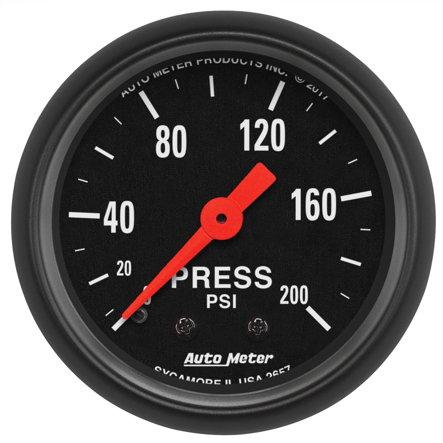 AutoMeter Products 2657 Pressure Gauge 2 1/16, 200psi, Mechanical, Z-Series