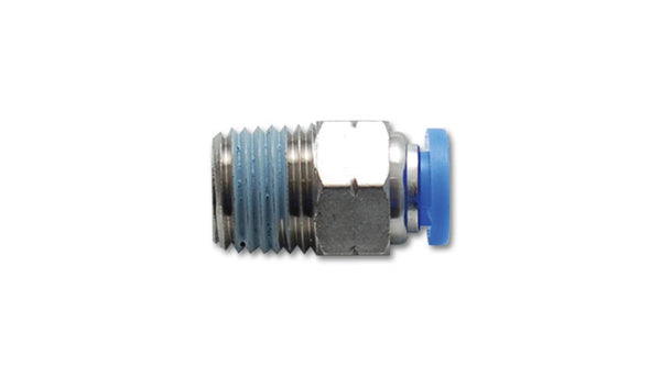 Vibrant Performance 2662 1/4 inch (6mm) Male Straight One-Touch Fitting (1/8 inch NPT Thread)