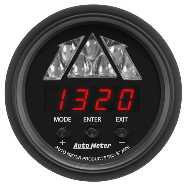 AutoMeter Products 2676 Shift Light Gauge; Digital RPM with Amber LED Light