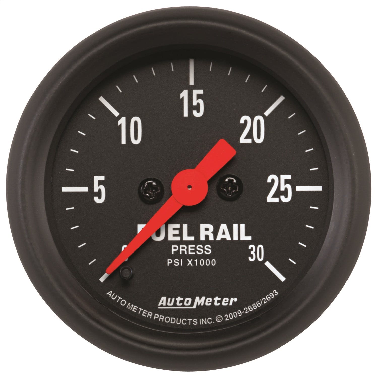 AutoMeter Products 2686 2-1/16 Fuel Rail Pressure Gauge - 0 to 30,000 psi