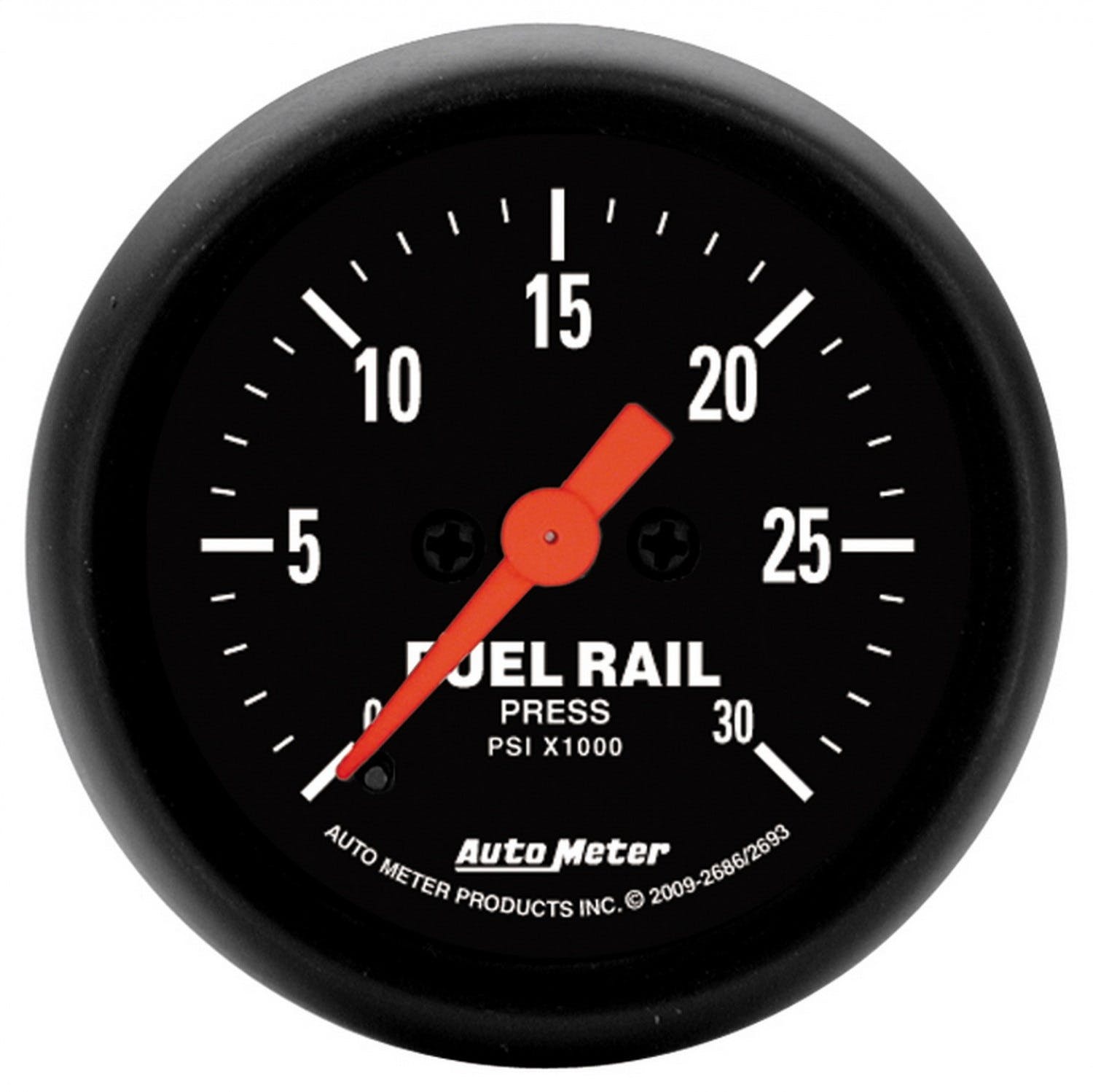 AutoMeter Products 2693 2-1/16 Fuel Rail Pressure Gauge - 0 to 30,000 psi