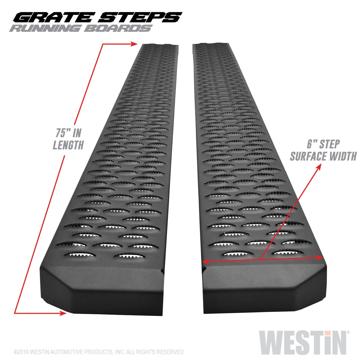 Westin Automotive 27-74725 Grate Steps Running Boards Textured Black