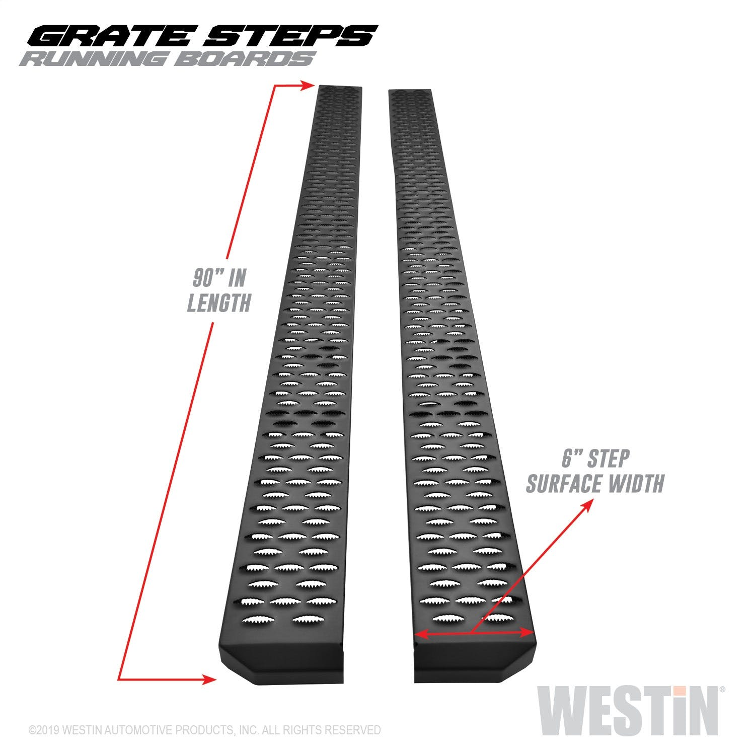 Westin Automotive 27-74745 Grate Steps Running Boards Textured Black
