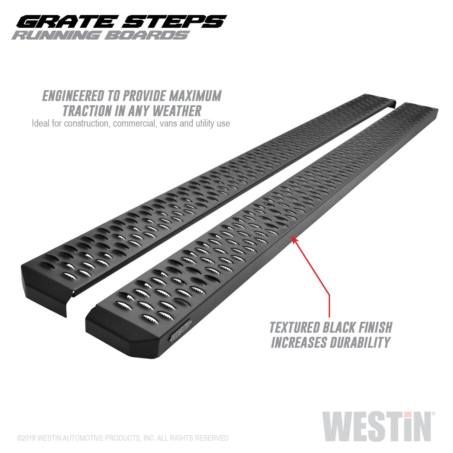 Westin Automotive 27-74755 Grate Steps Running Boards Textured Black