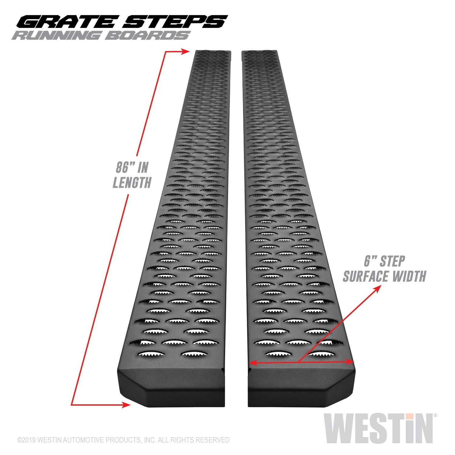 Westin Automotive 27-74755 Grate Steps Running Boards Textured Black