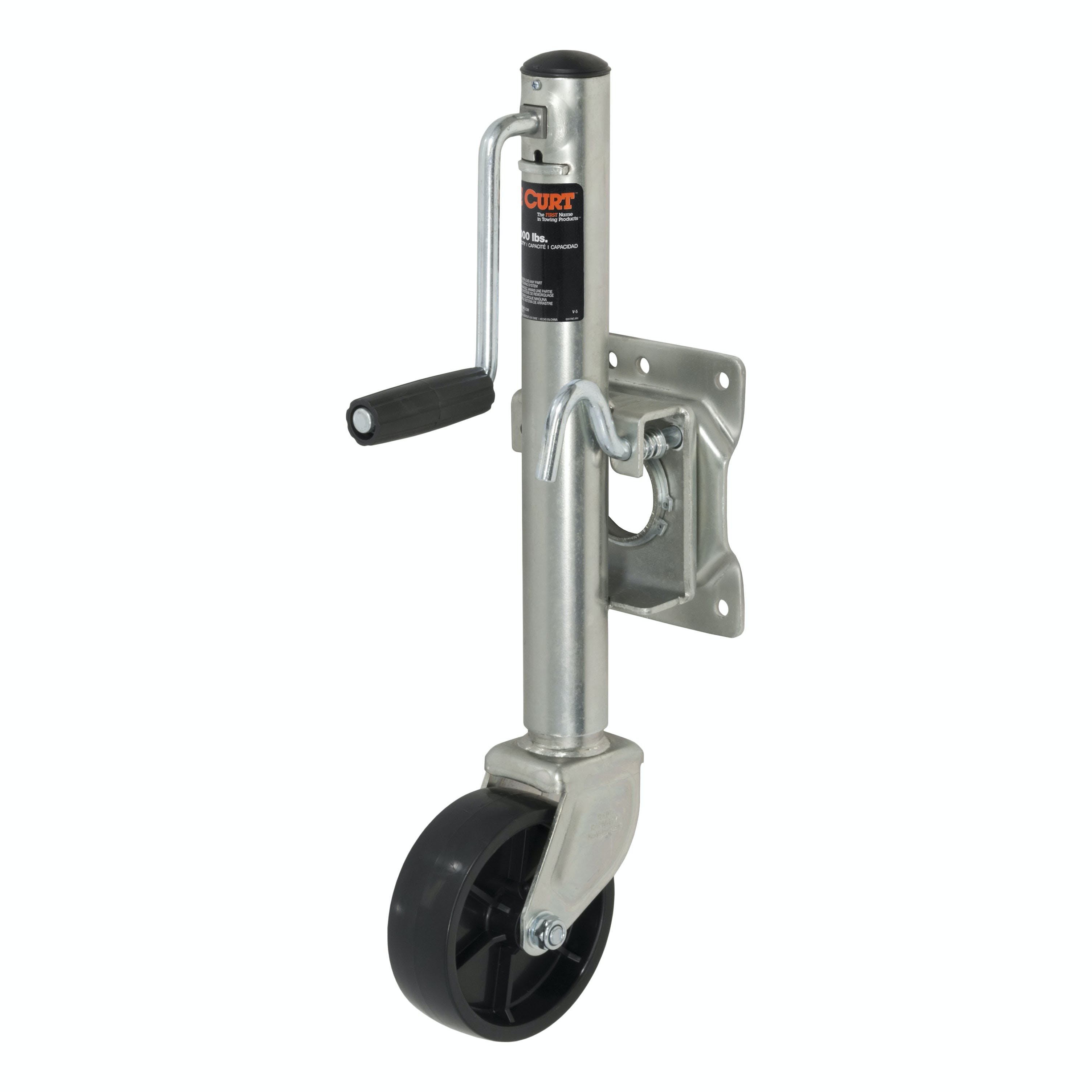 CURT 28101 Marine Jack with 6 Wheel (1,000 lbs, 10 Travel, Packaged)