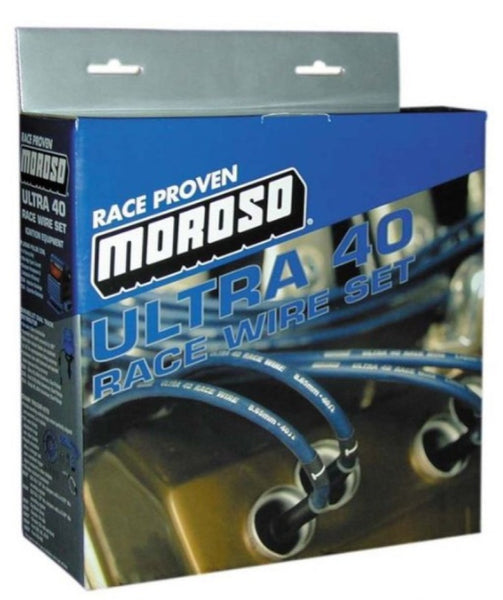 Moroso 73723 Ultra 40 Black Custom Wire Set (Unsleeved/SBC/Sprint Magneto/Non-Raised Cam)