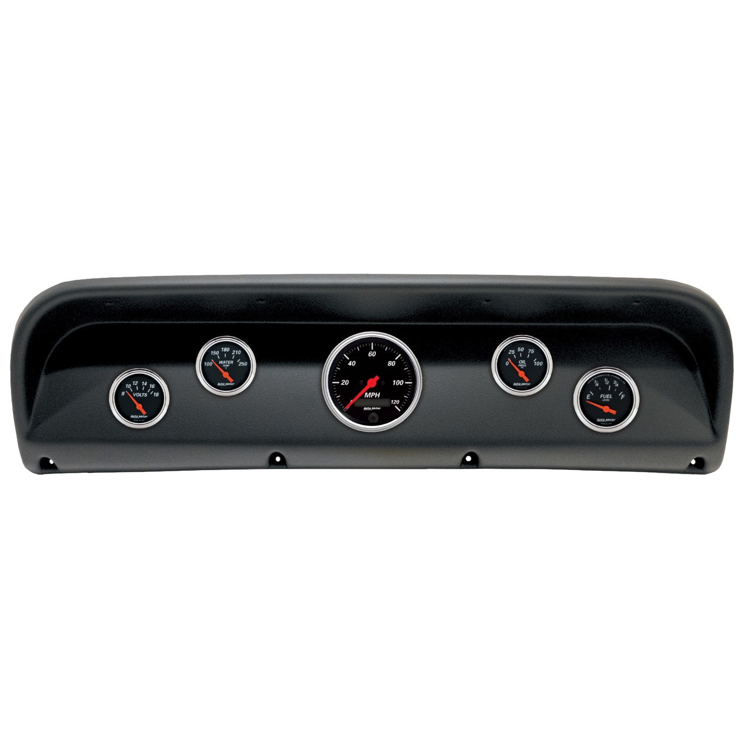 AutoMeter Products 2900-06 5 Gauge Direct-Fit Dash Kit, Ford Truck 67-72, Designer Black