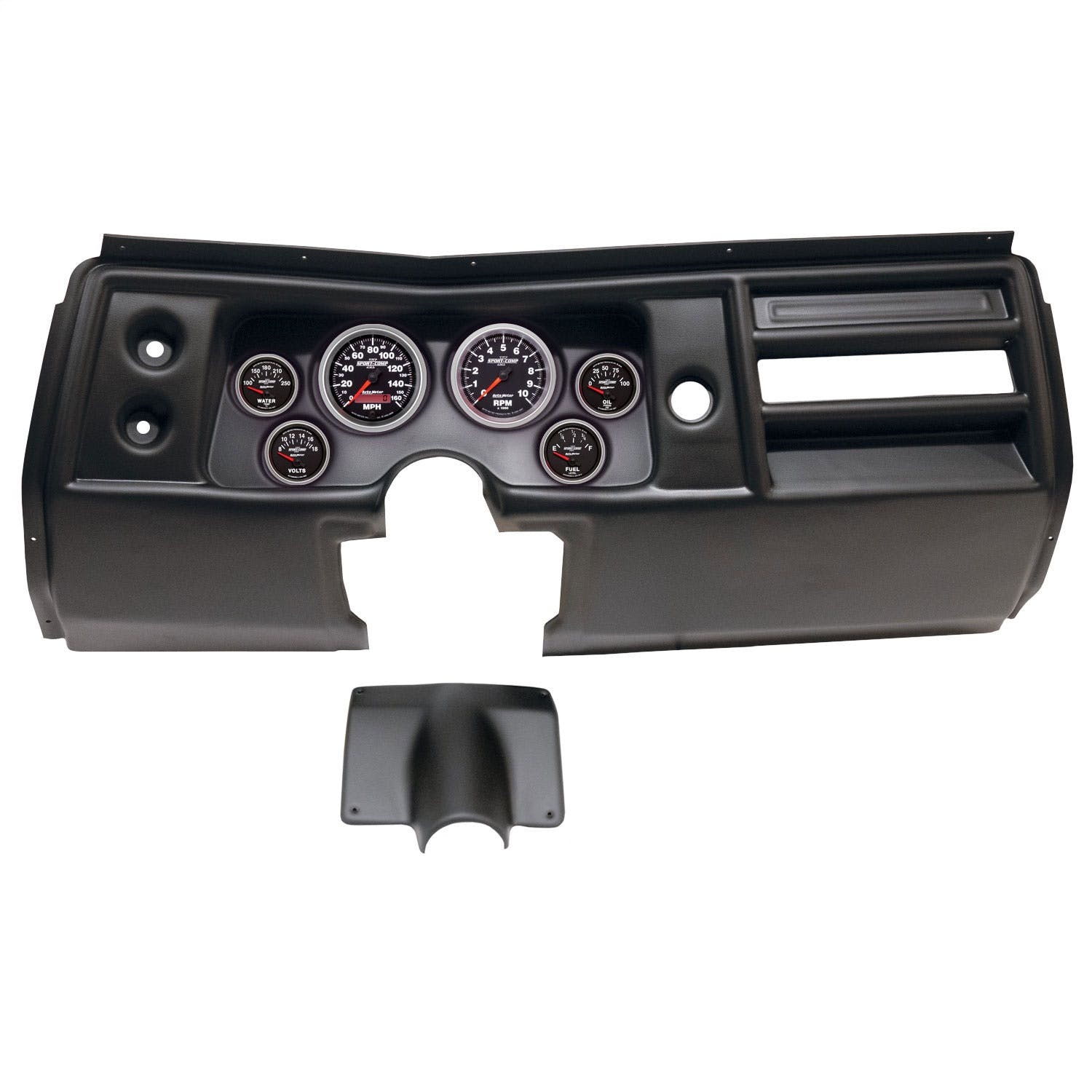 AutoMeter Products 2901-12 6 Gauge Direct-Fit Dash Kit, Chevy Chevelle No Vent 68, Sport-Comp II
