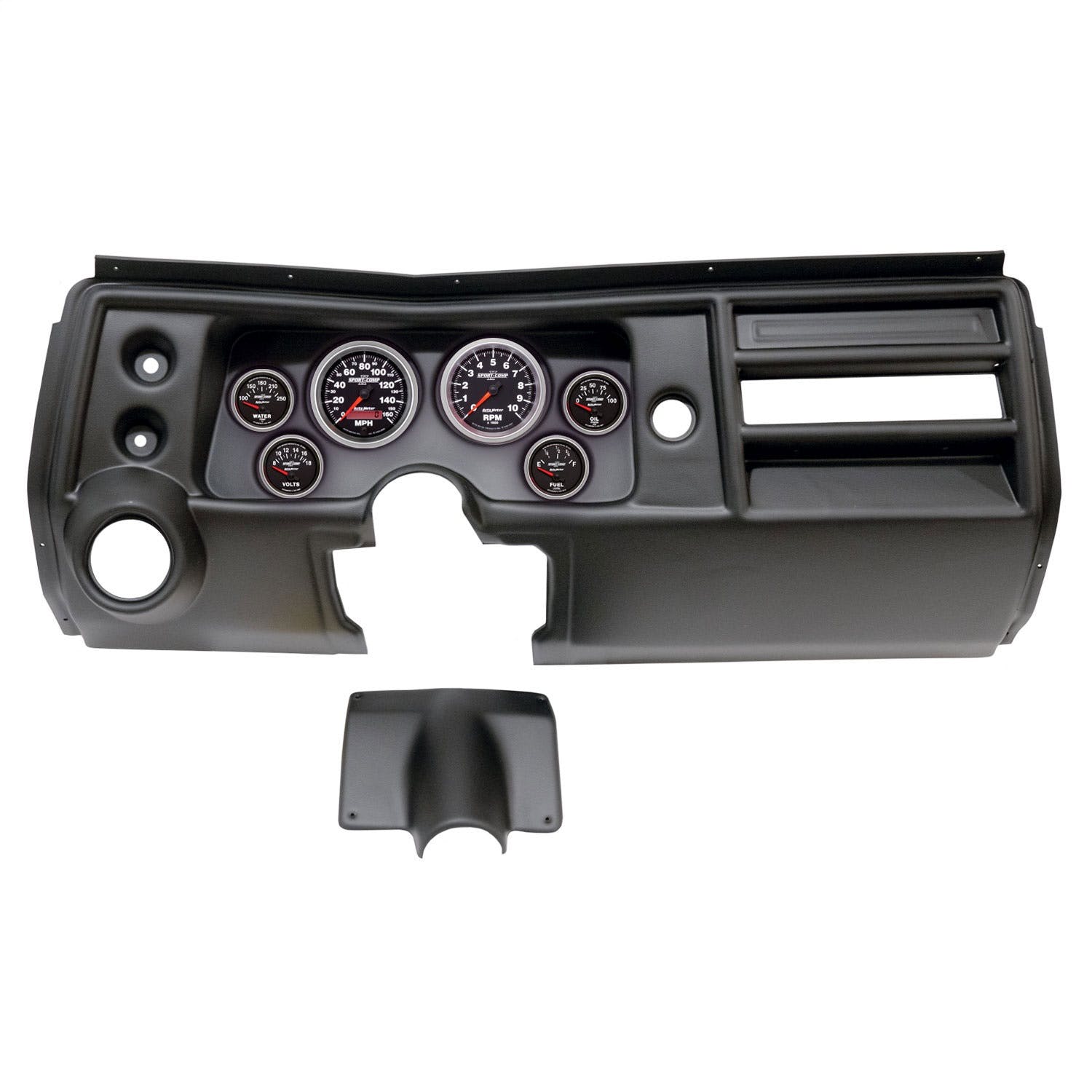 AutoMeter Products 2902-12 6 Gauge Direct-Fit Dash Kit, Chevy Chevelle Vent 68, Sport-Comp II