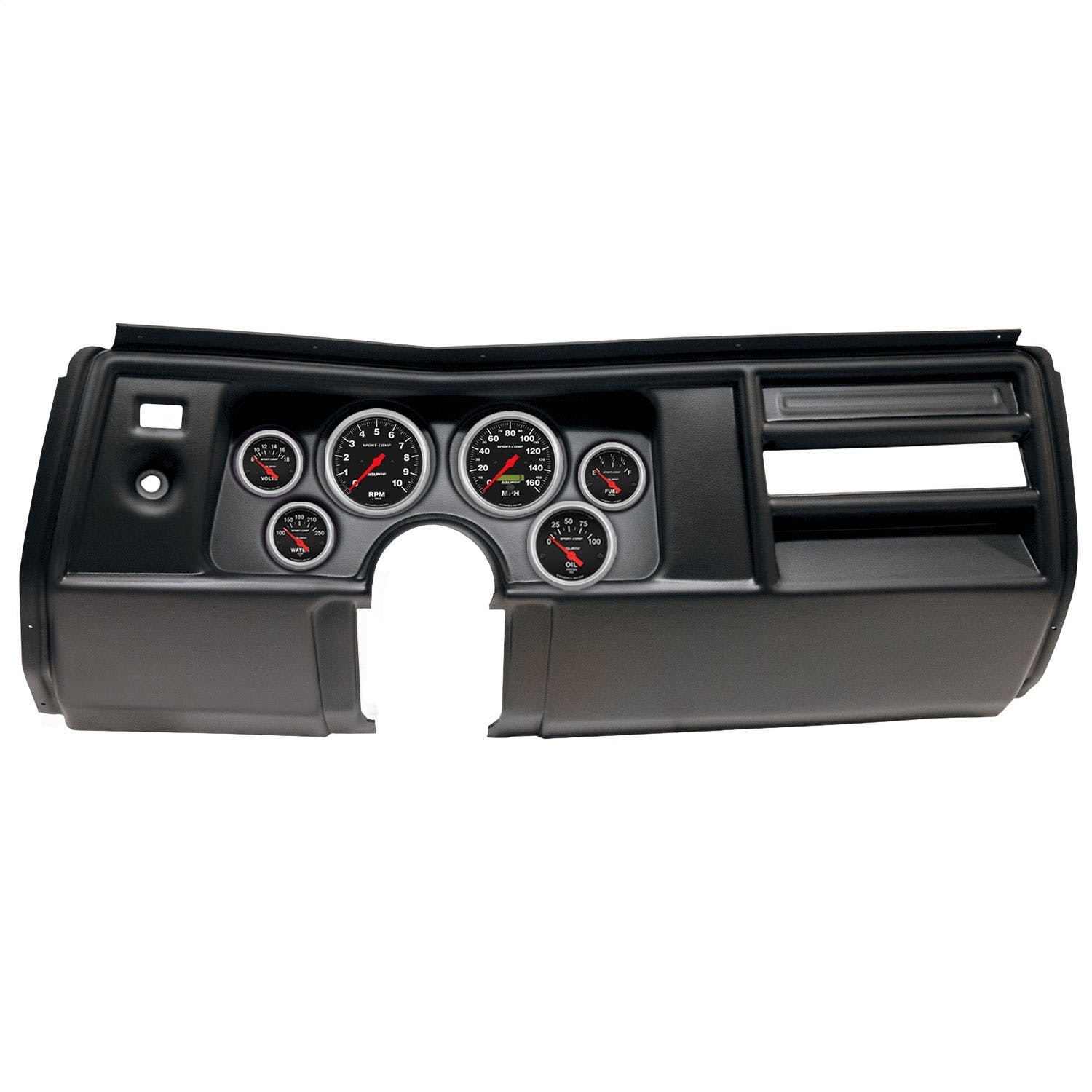 AutoMeter Products 2908-11 6 Gauge Direct-Fit Dash Kit, Chevy Chevelle No Vent 69, Sport-Comp