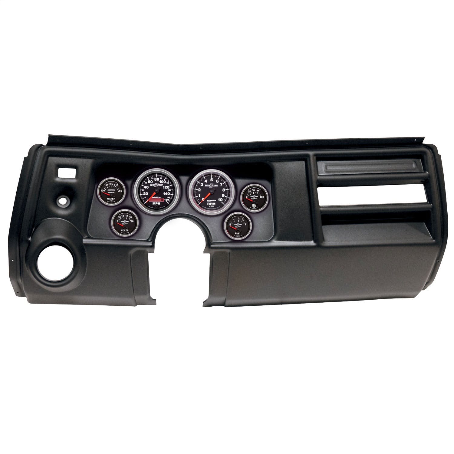 AutoMeter Products 2909-12 6 Gauge Direct-Fit Dash Kit, Chevy Chevelle Vent 69, Sport-Comp II