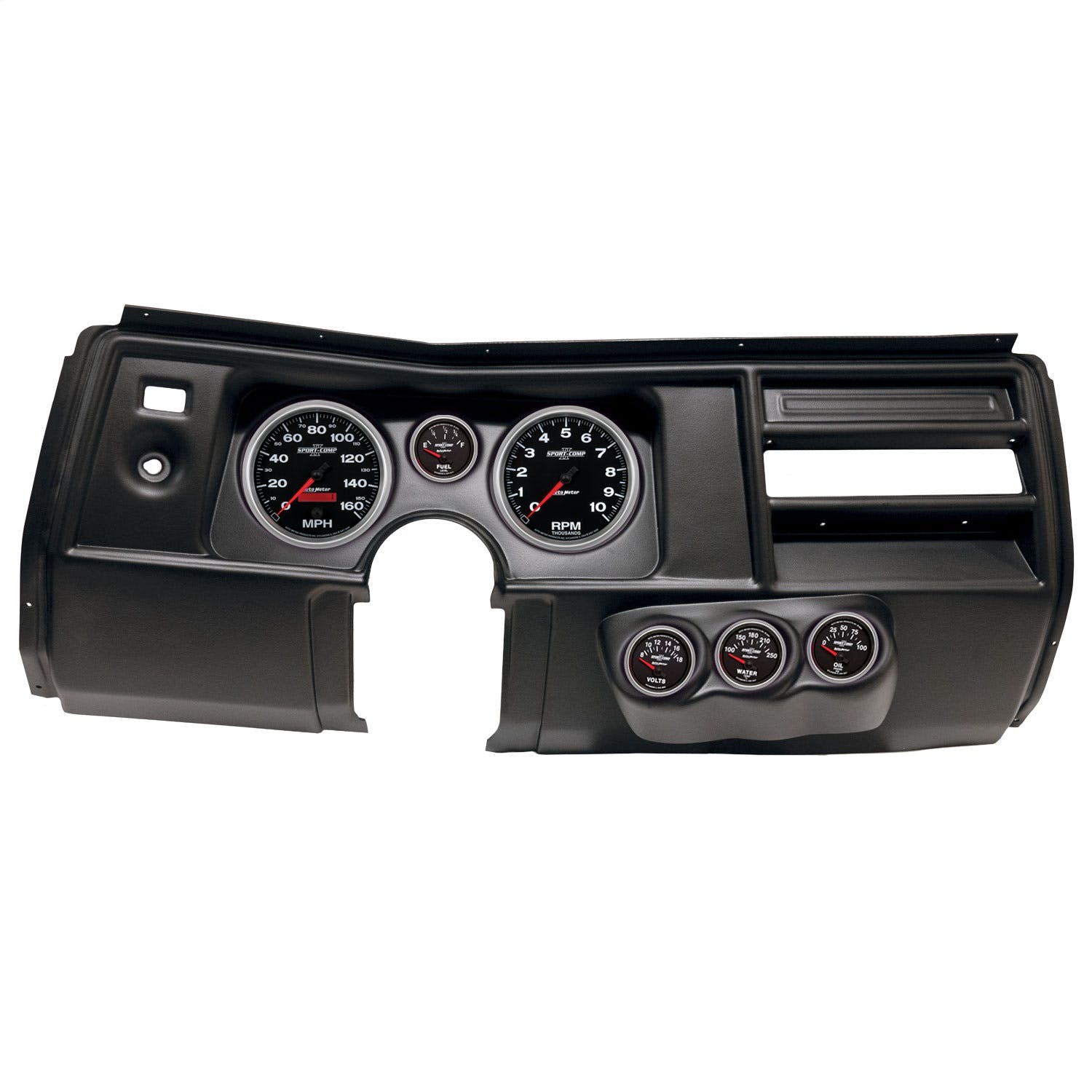 AutoMeter Products 2910-12 6 Gauge Direct-Fit Dash Kit, Chevy Chevelle No Vent 69, Sport-Comp II