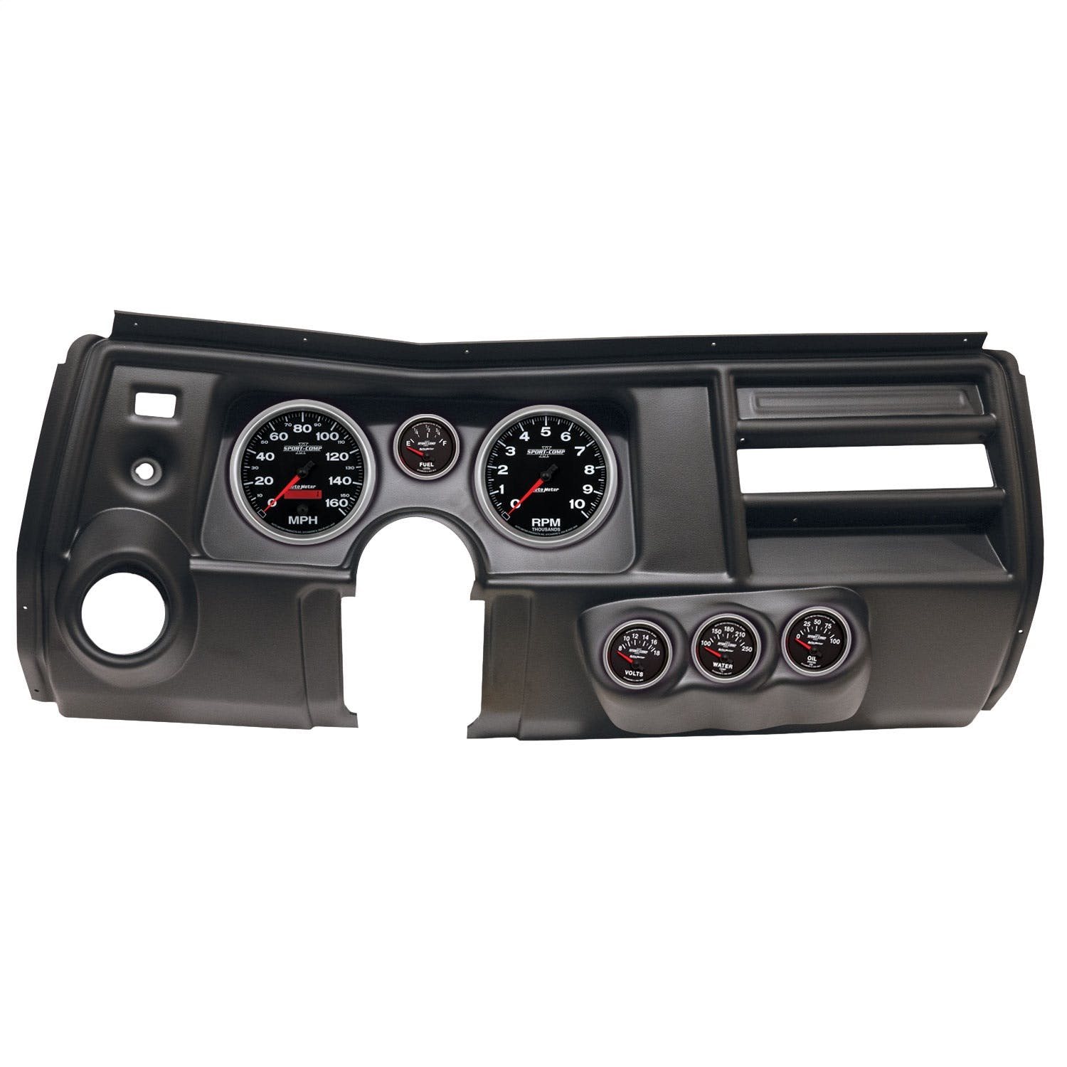 AutoMeter Products 2911-12 6 Gauge Direct-Fit Dash Kit, Chevy Chevelle Vent 69, Sport-Comp II