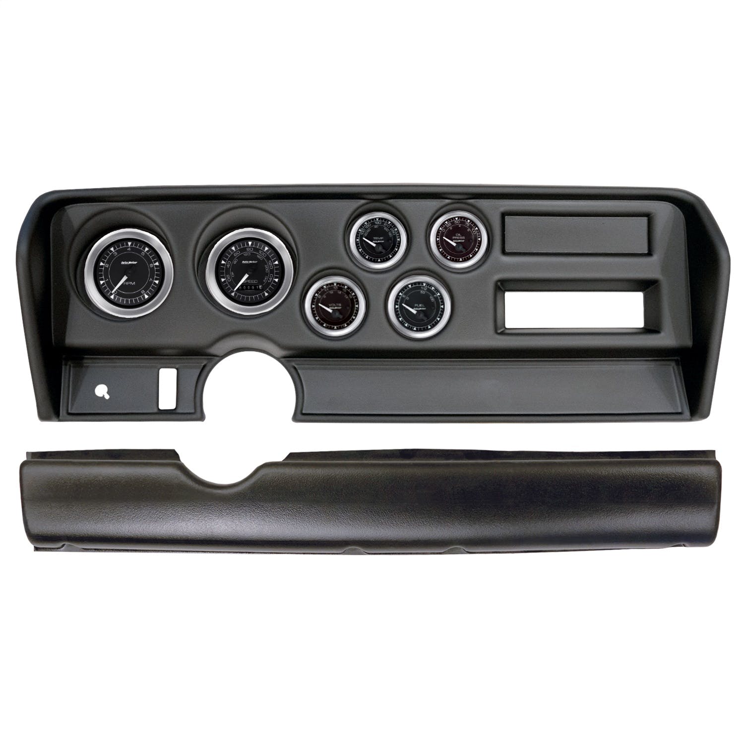 AutoMeter Products 2914-04 6 Gauge Direct-Fit Dash Kit, Pontiac GTO No Ac 70-72, Chrono